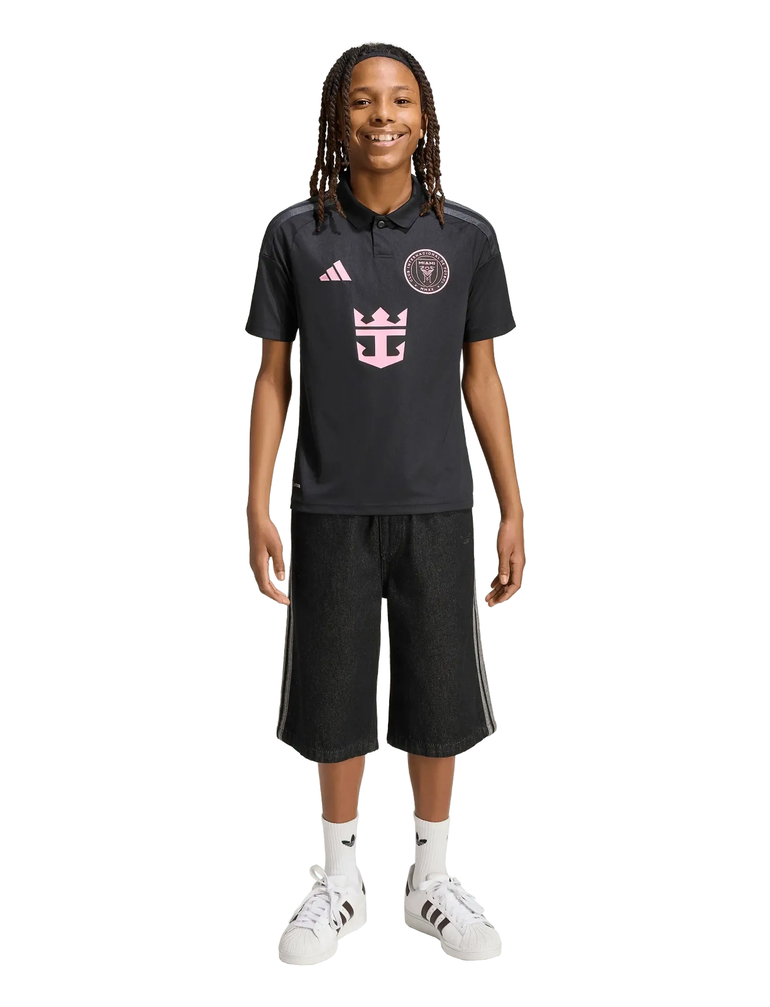 adidas Performance IMCF A JSY Y N - adidas Performance - BLACK/BLIPNK / black