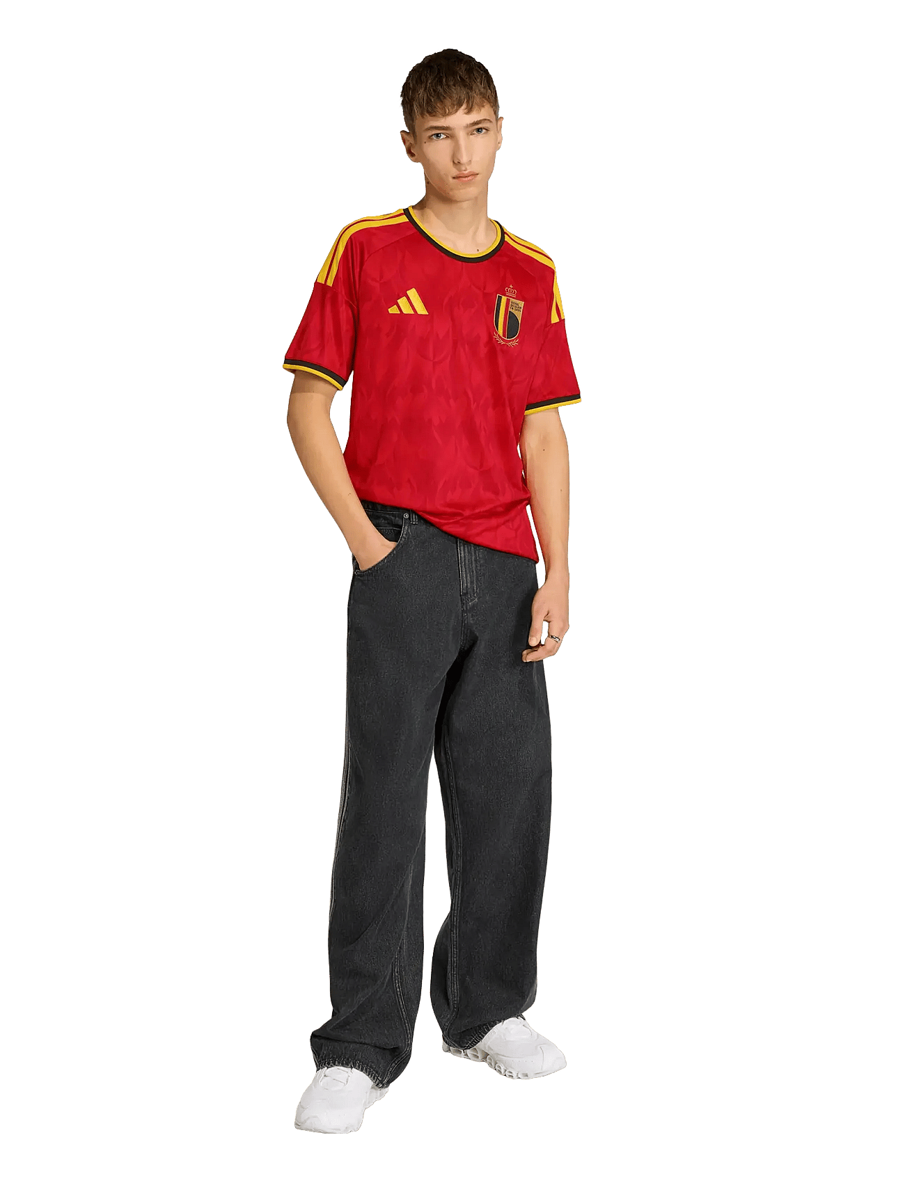 Belgium RBFA Home Jersey - RED/BOGOLD