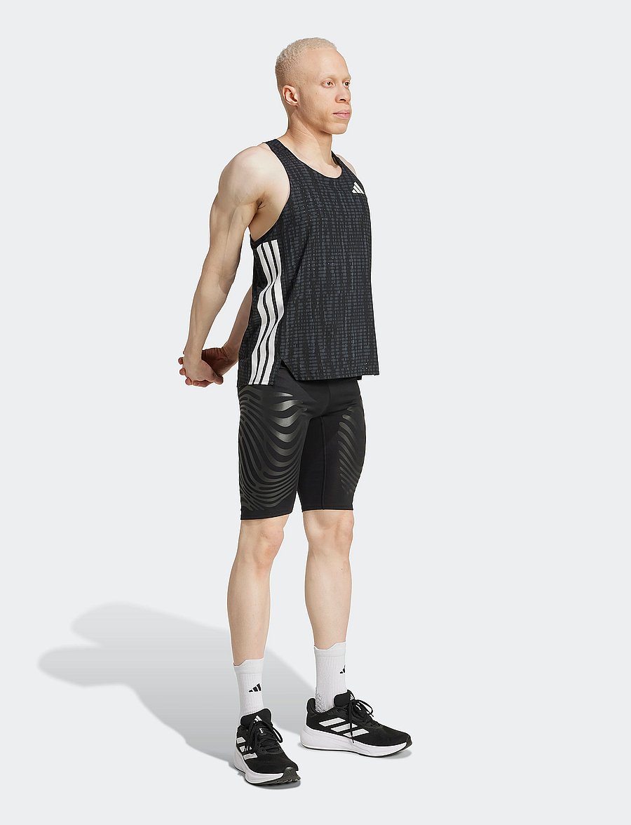 adidas Performance - ADIZERO SNGLT M - tank tops - carbon/black - 0