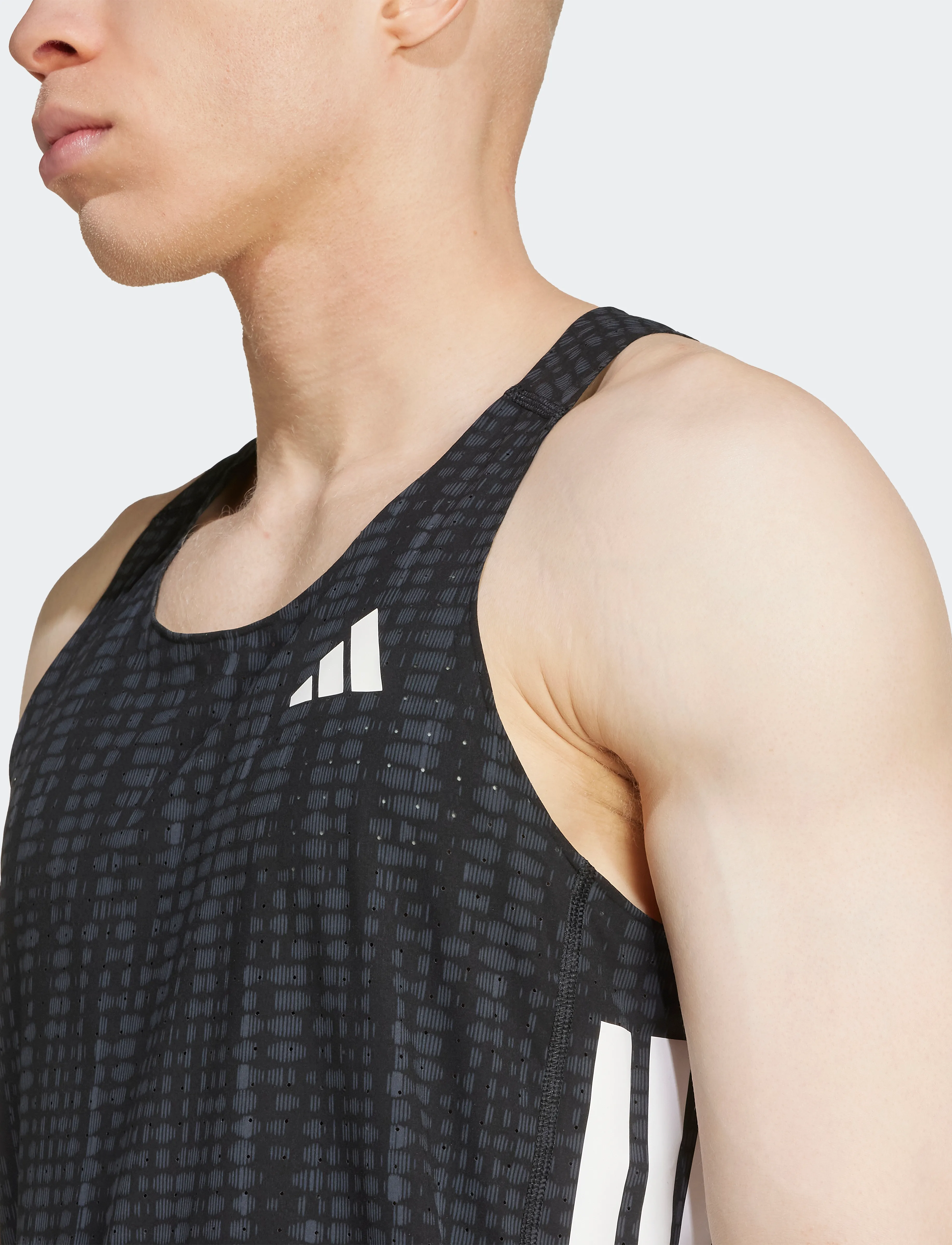 adidas Performance - ADIZERO SNGLT M - tank tops - carbon/black - 4