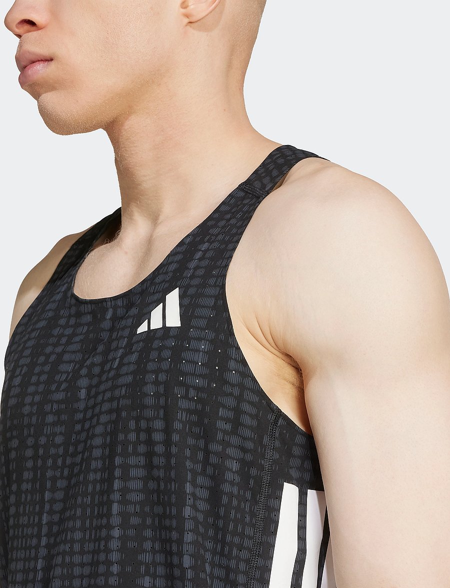 adidas Performance - ADIZERO SNGLT M - tank tops - carbon/black - 4