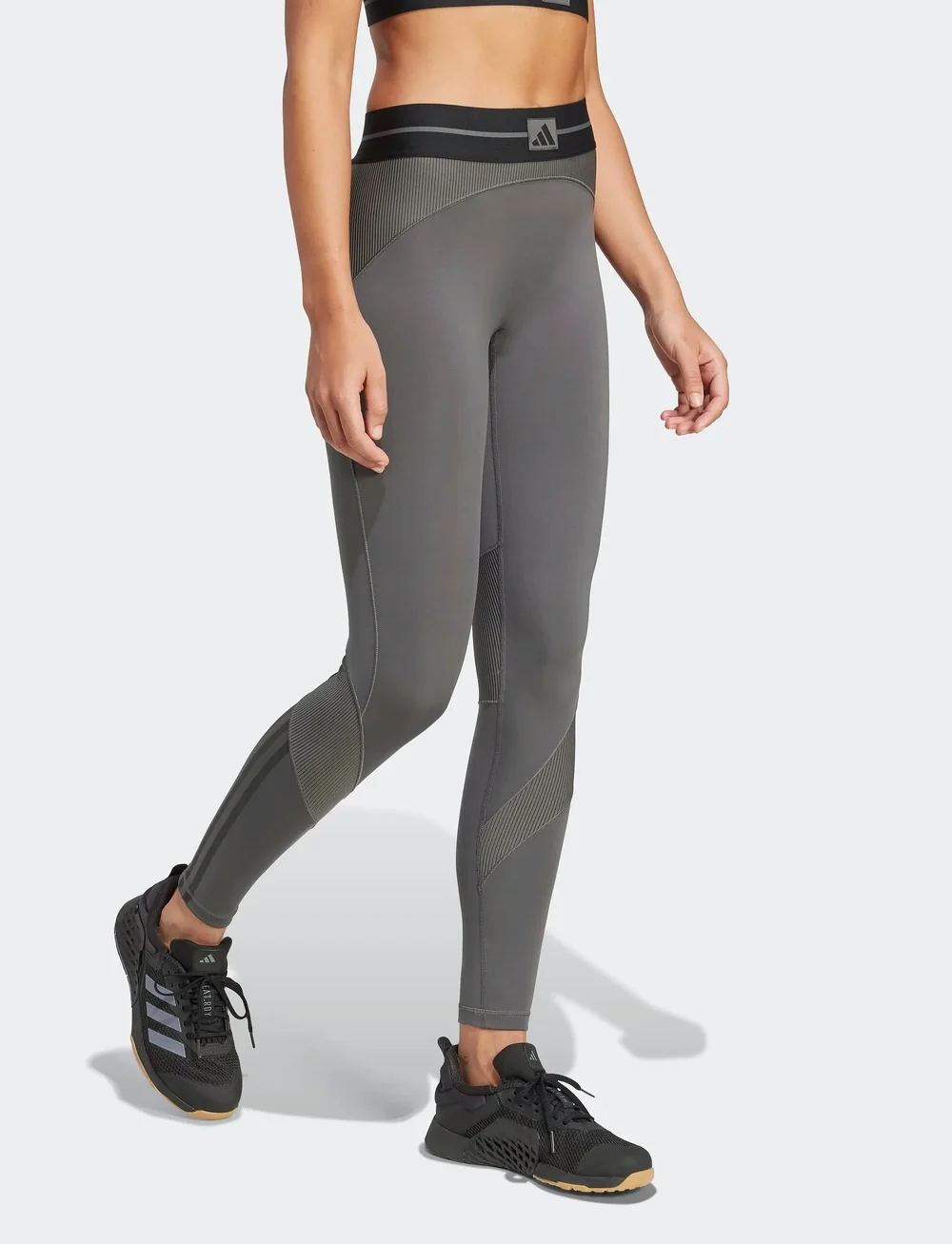 adidas Performance - HYG RIB 1/1 L - trainingstights - gresix/black - 0