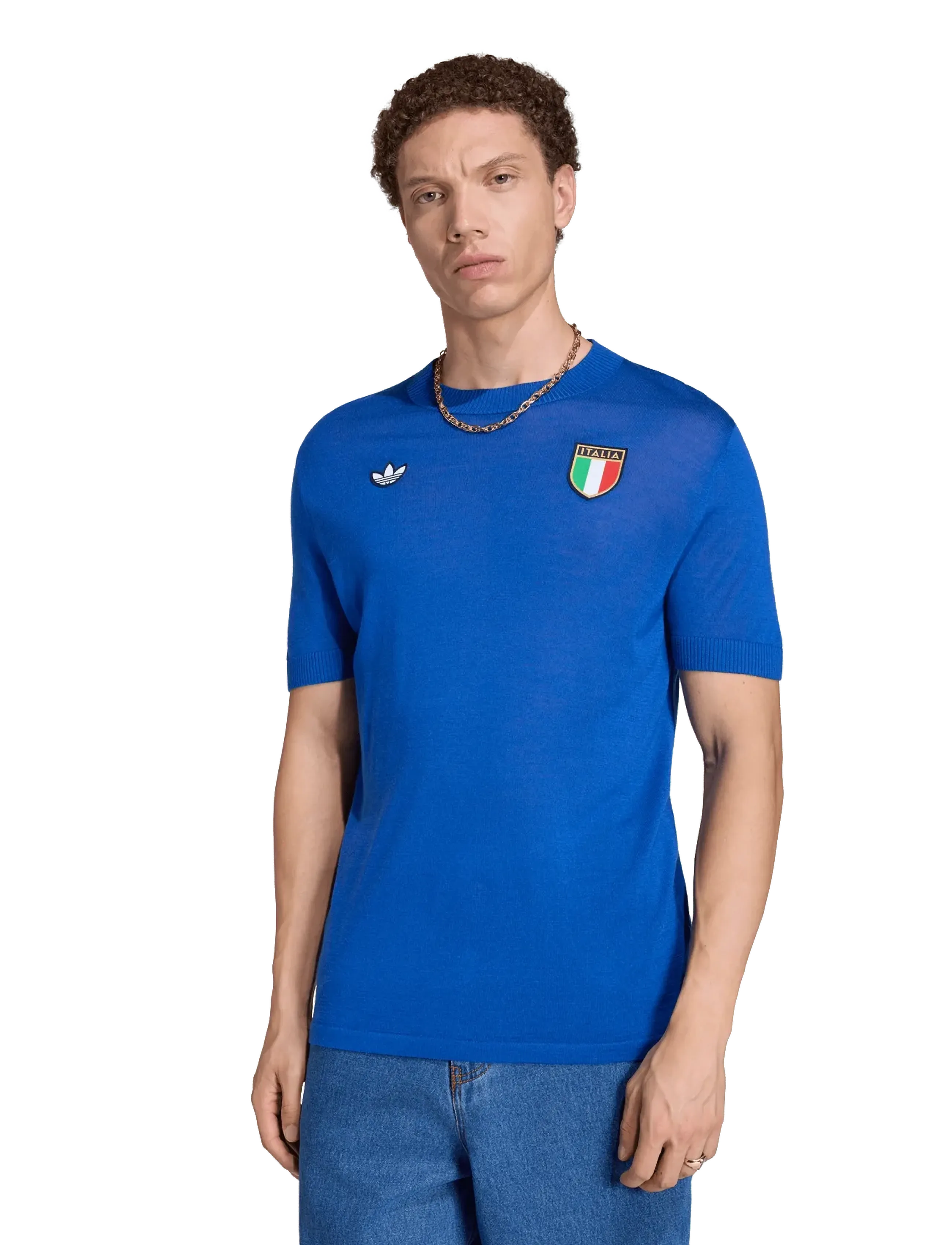 adidas Performance Italy Figc 70S Jsy, XL, Blue, Sport Overdele > Sport Football Shirts, Herre