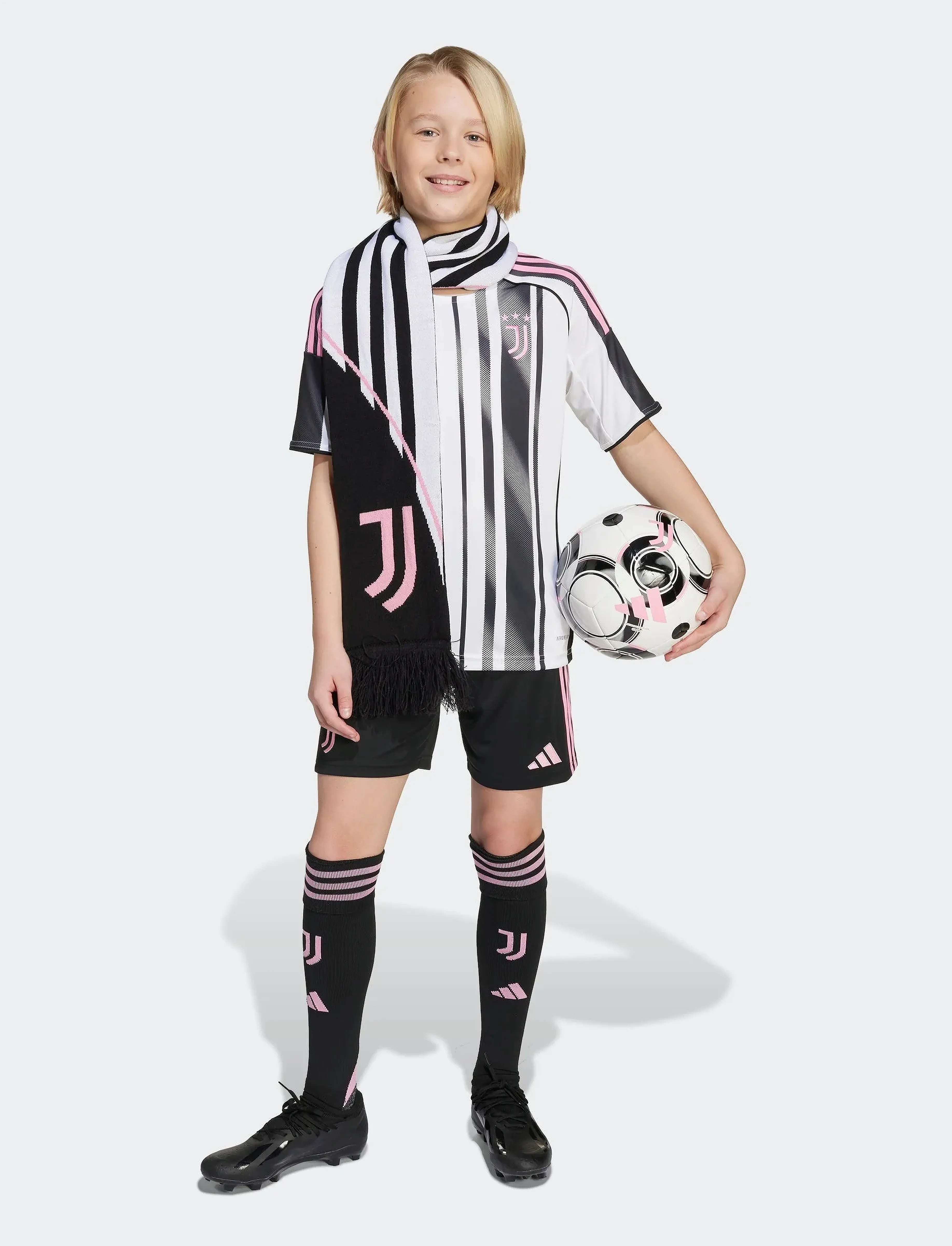 adidas Performance Juve H Jsy Y, Børn, Ungdoms Stribet Fodboldtrøje, Grå, Str: 152