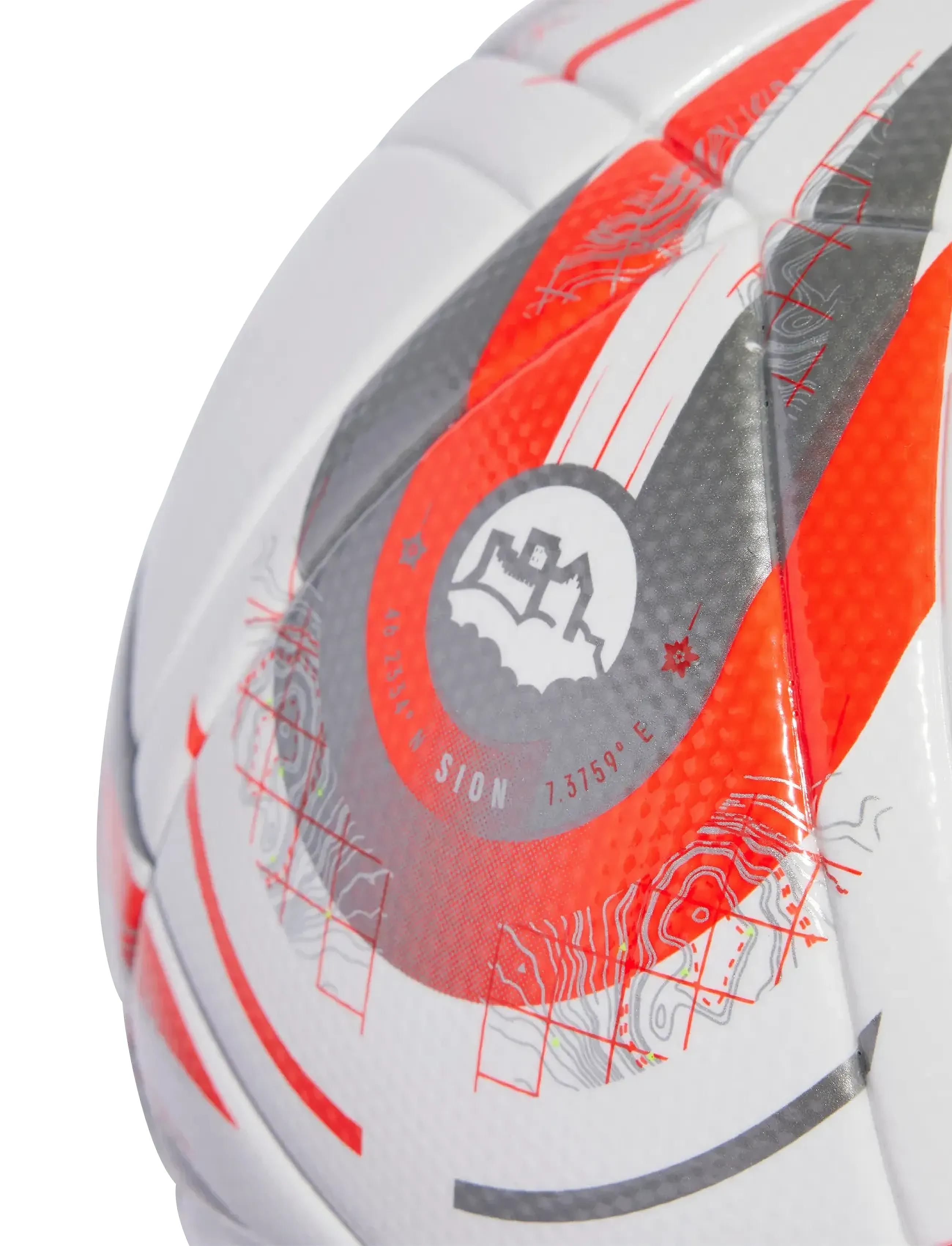 adidas Performance - W EURO25 LGE F - futbola bumbas - white/silvmt/luclem - 3