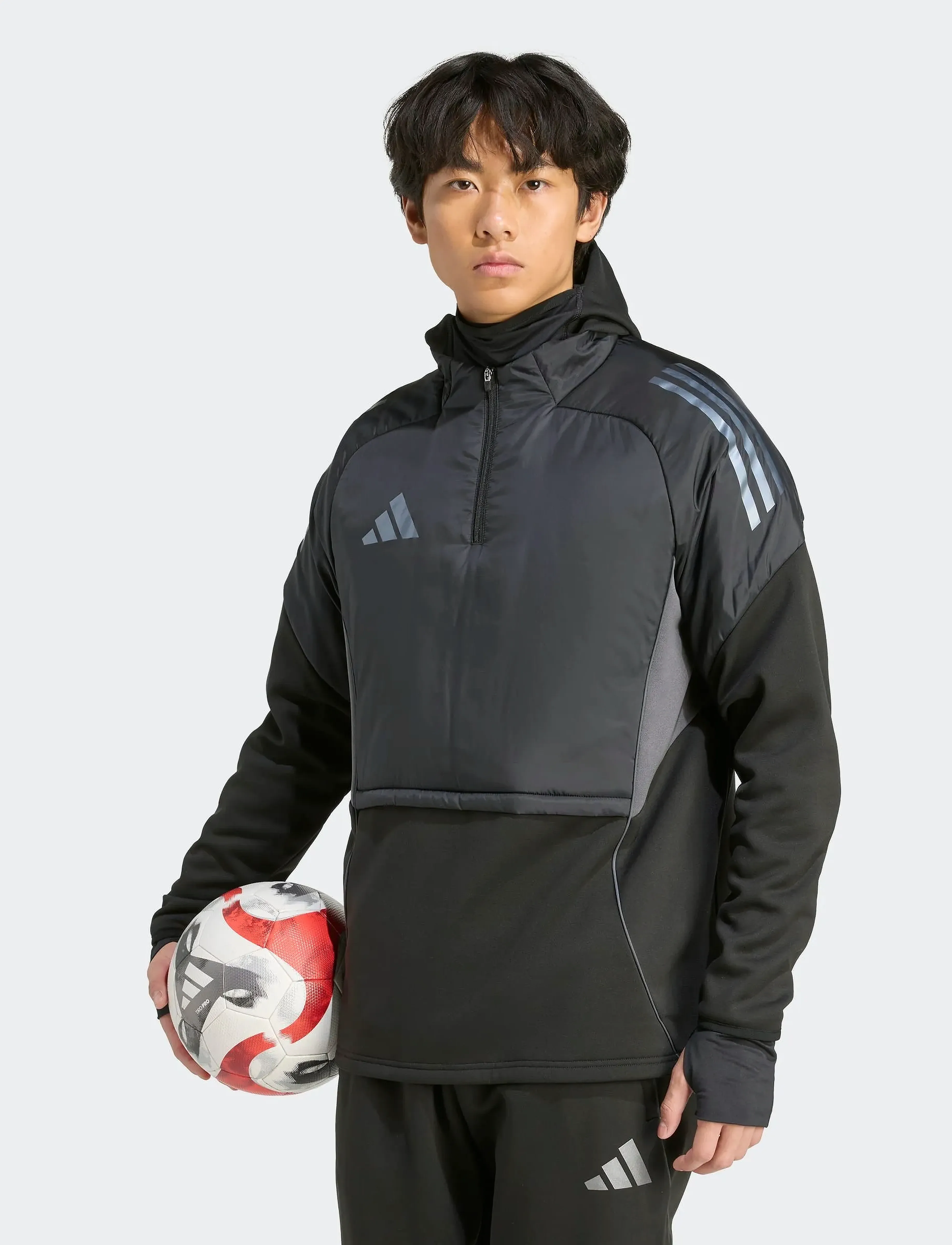adidas Performance TIRO25C WINTOP - Tänavastiil - BLACK/TMDRGR / black