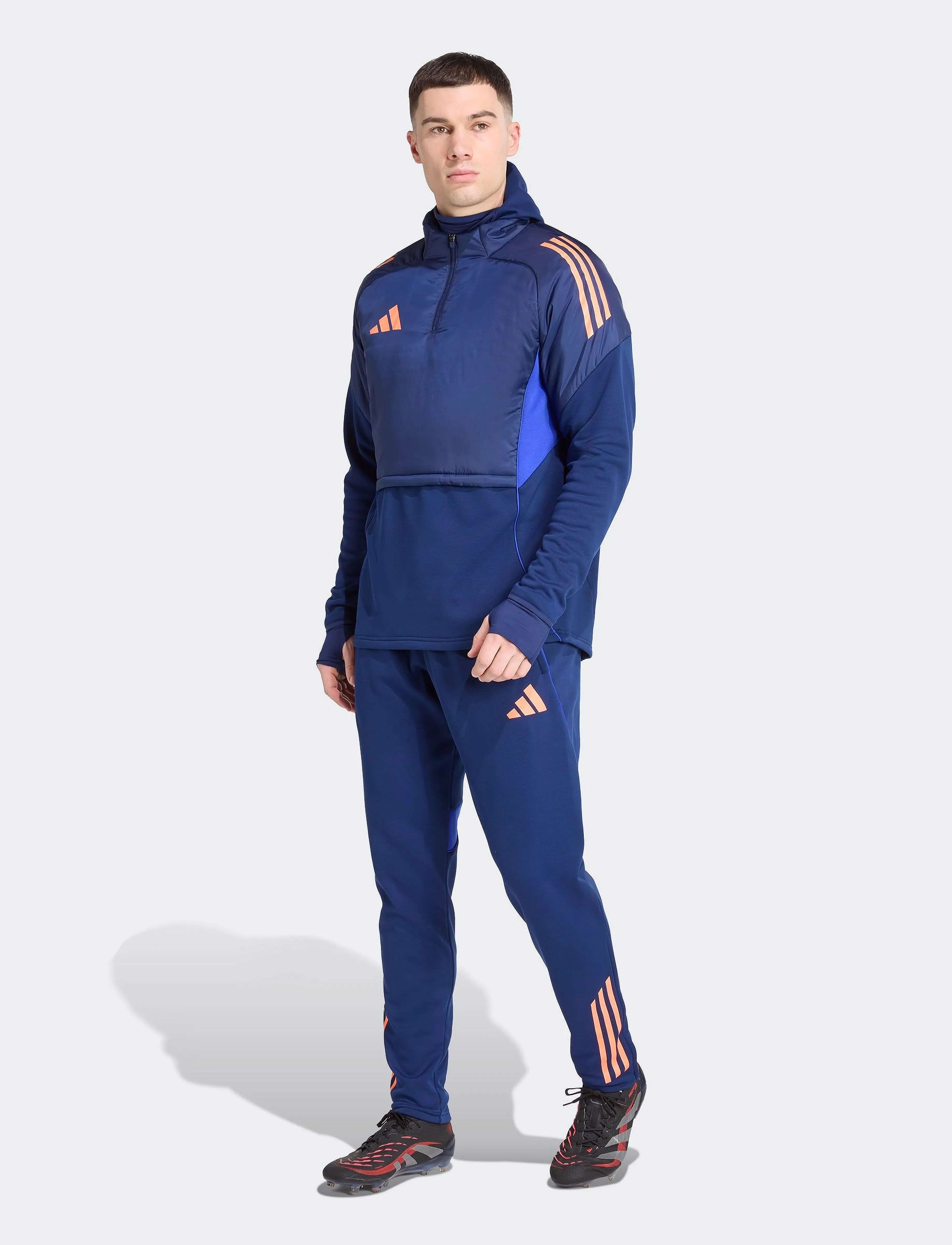 adidas Performance - TIRO25C WINTOP - løpejakker - dkblue/beaora - 3