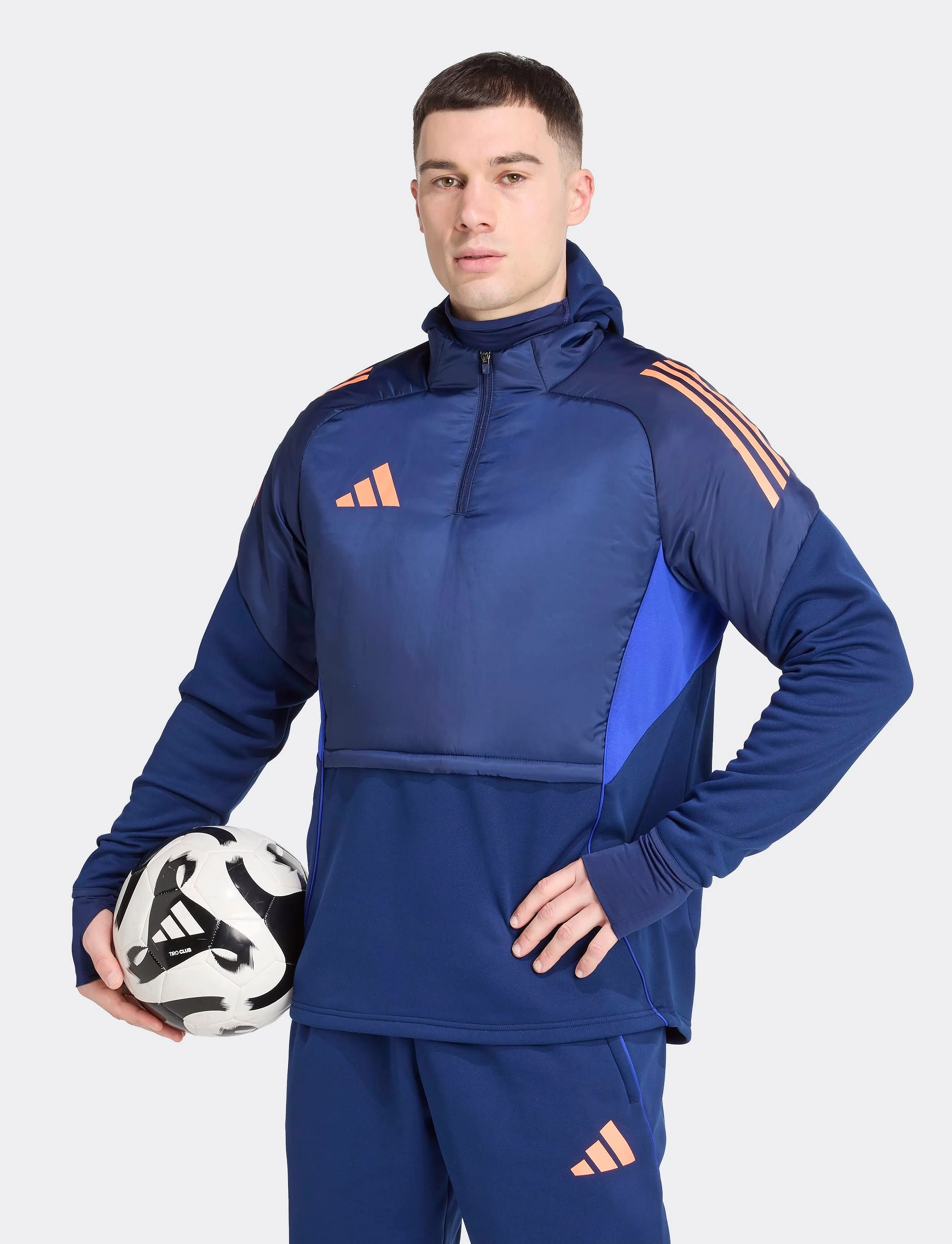 adidas Performance - TIRO25C WINTOP - løpejakker - dkblue/beaora - 4