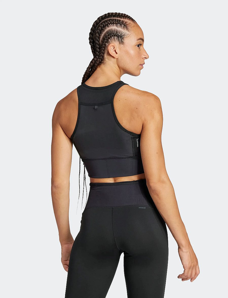 adidas Performance - ADIZERO CROP W - Īsi topi - black - 2