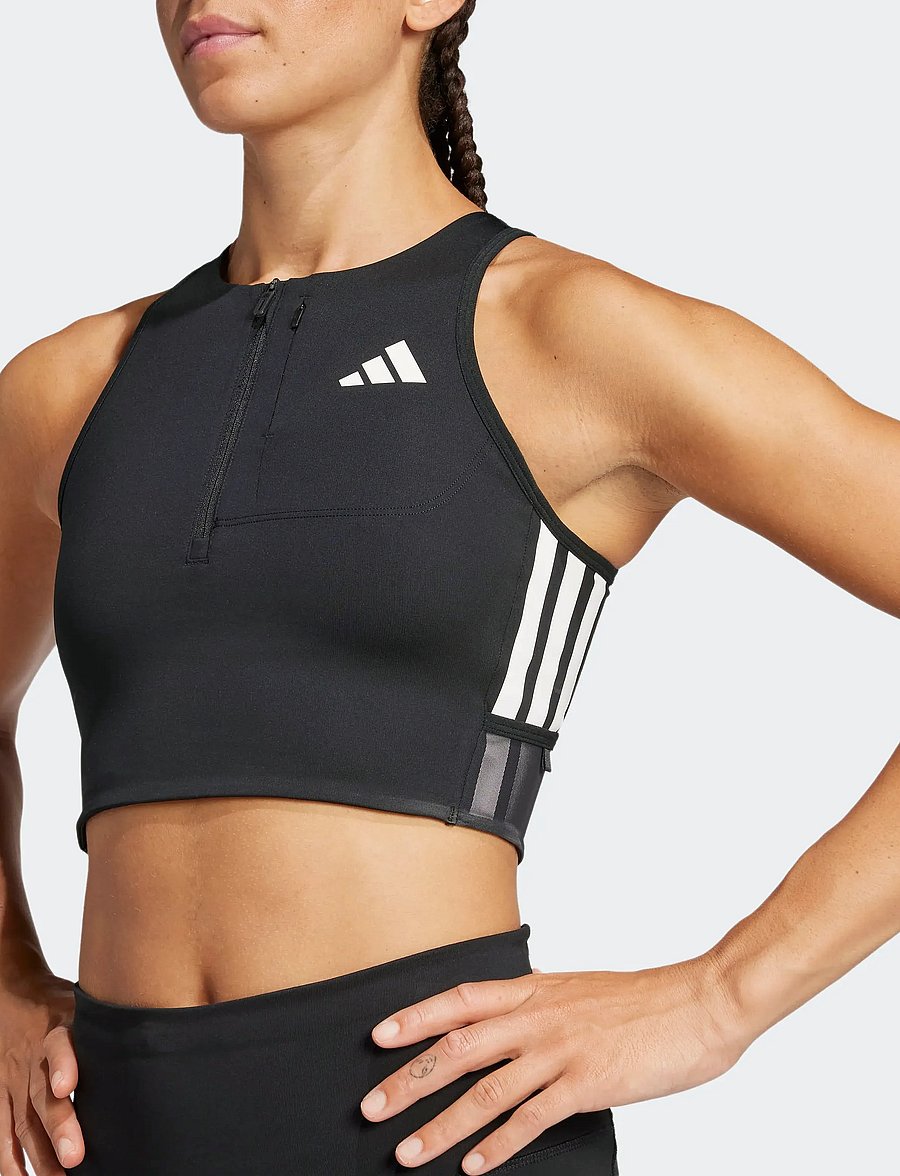 adidas Performance - ADIZERO CROP W - Īsi topi - black - 5