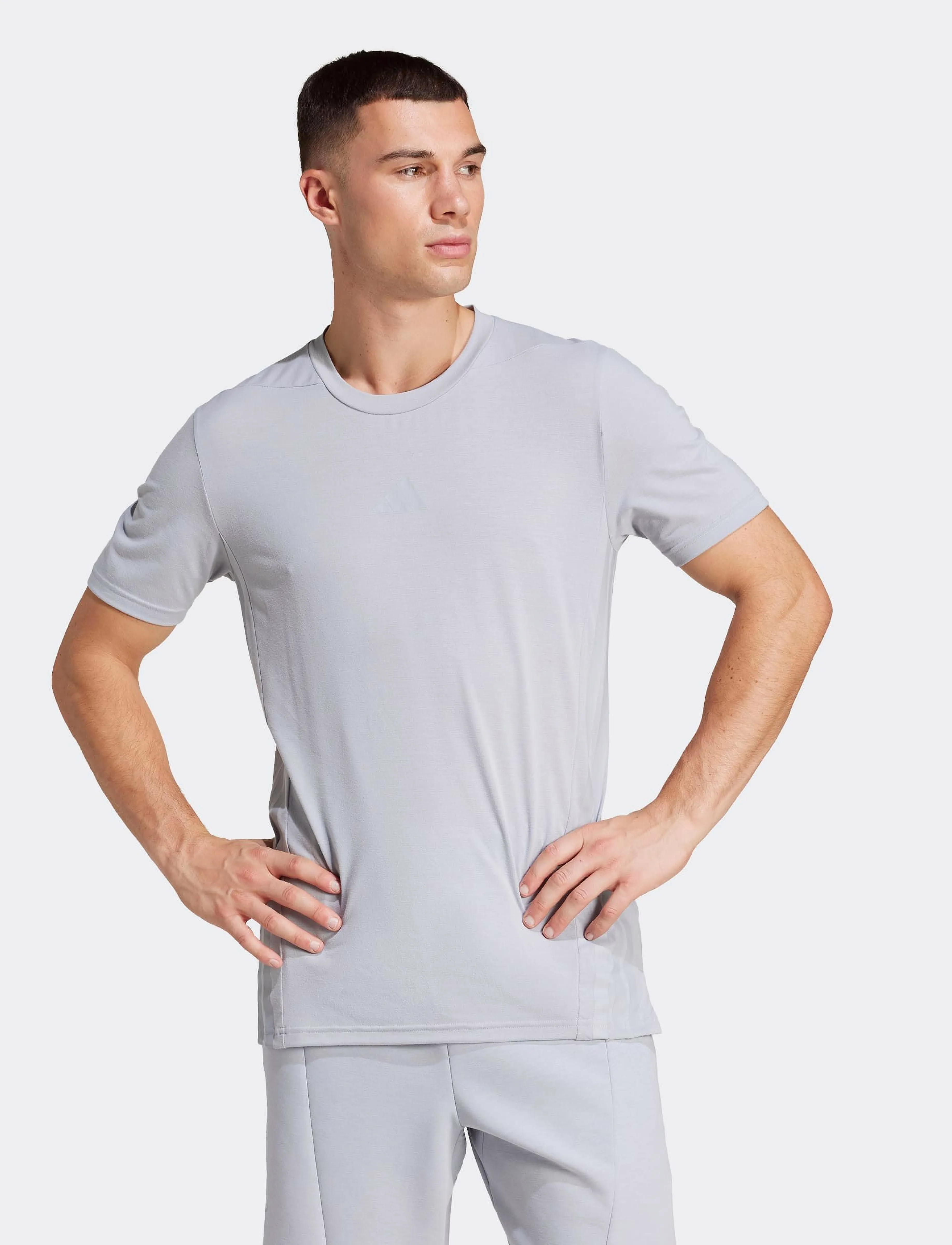 adidas Performance D4T 3S Tee, Kortærmet Trænings T-Shirt, Grå, Str: S