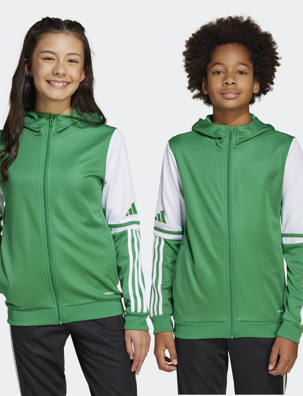 adidas Performance - SQ25 HOOD Y - kapuzenpullover - teagrn/white - 0