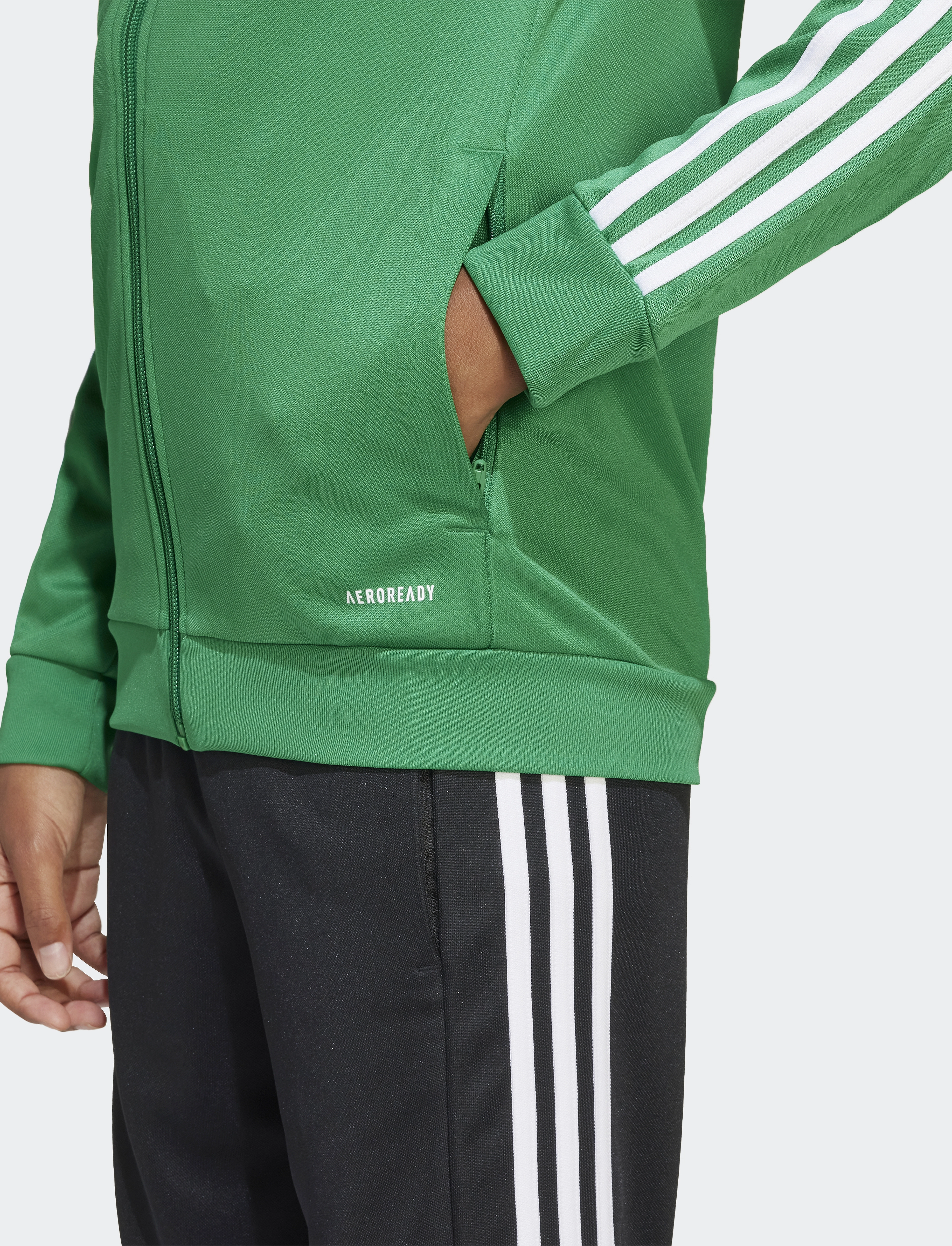 adidas Performance - SQ25 HOOD Y - kapuutsiga dressipluusid - teagrn/white - 2