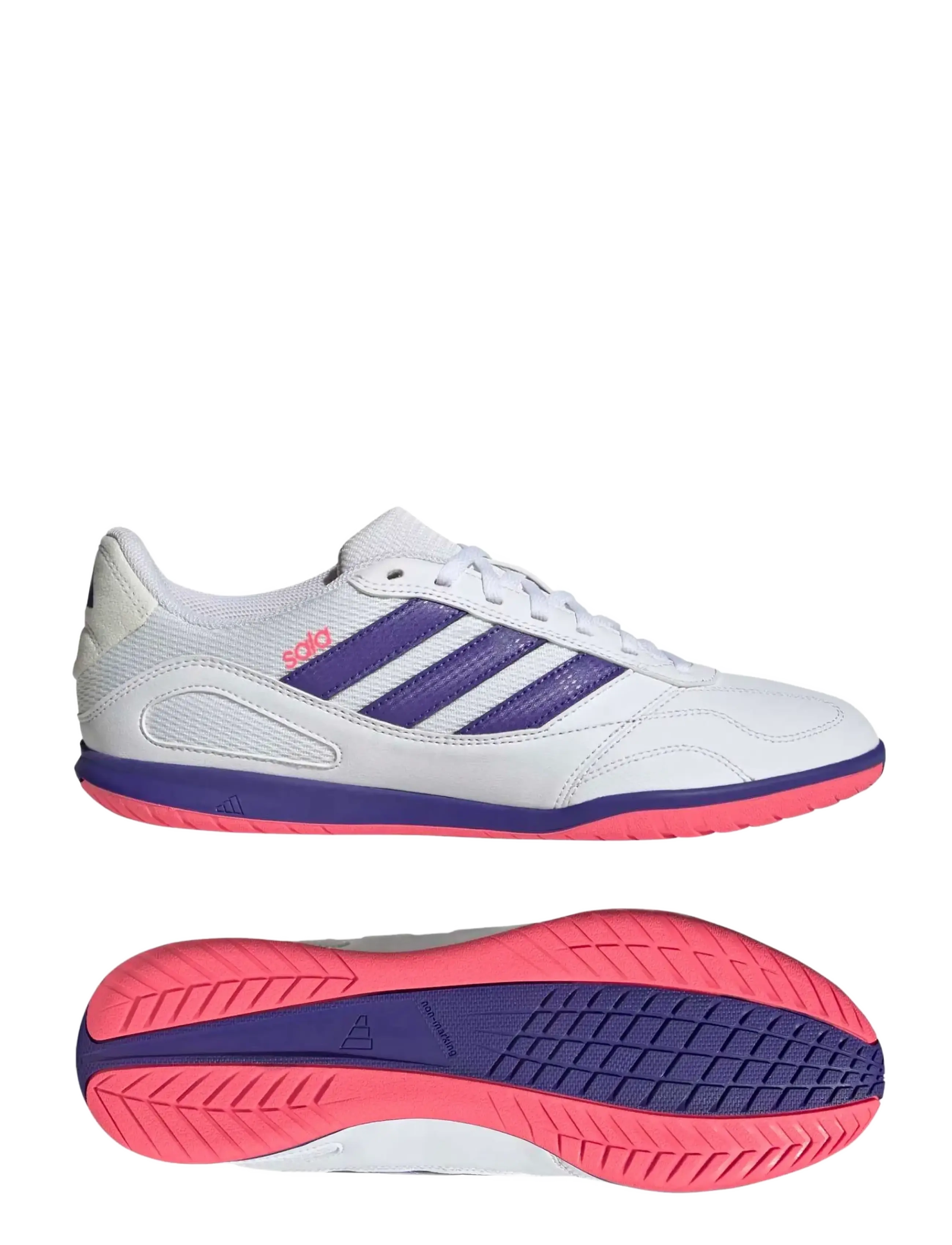 adidas Performance SUPER SALA III - adidas - FTWWHT/PURPUR/SOLTUR / white