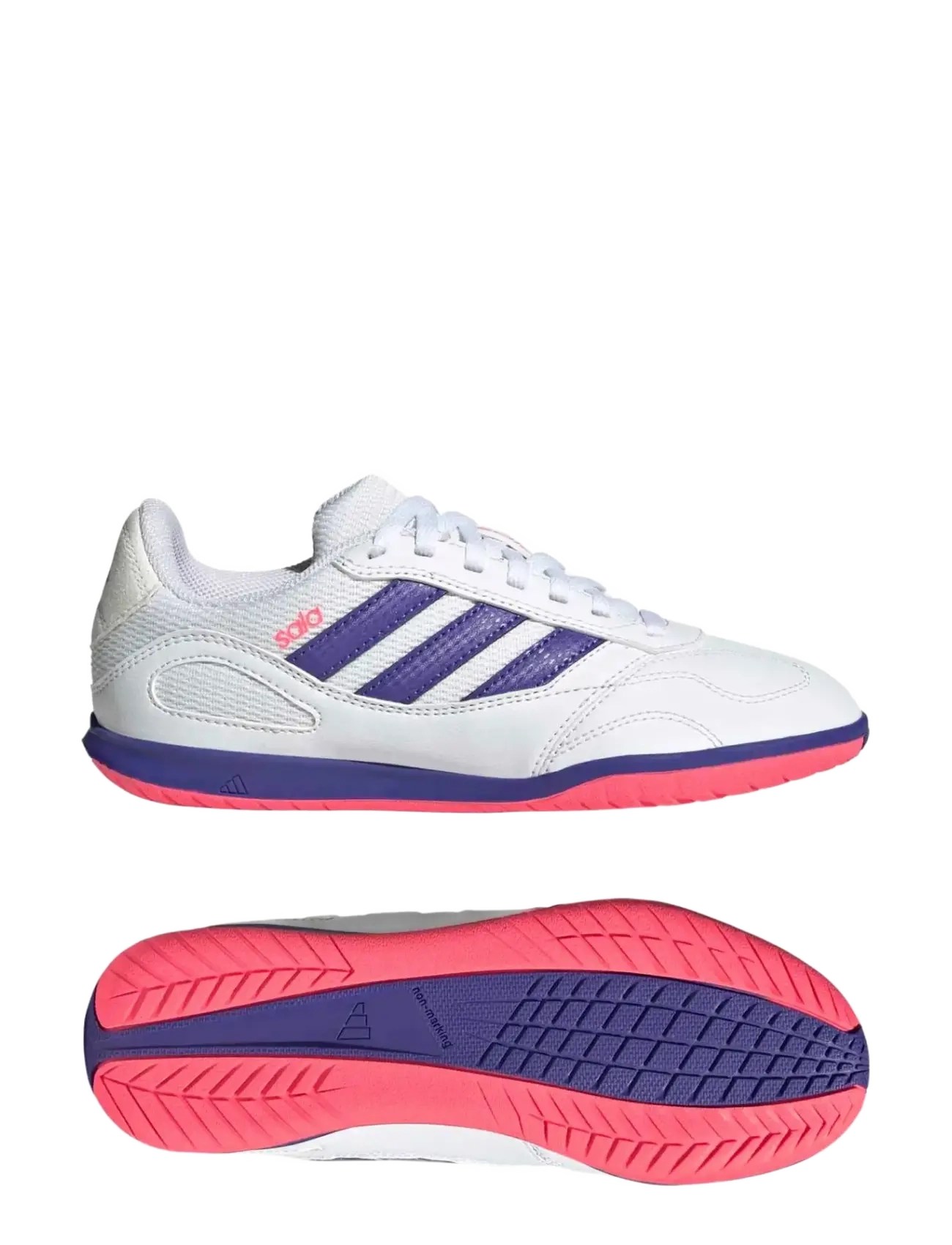 adidas Performance SUPER SALA III J - Shoes - FTWWHT/PURPUR/SOLTUR / white