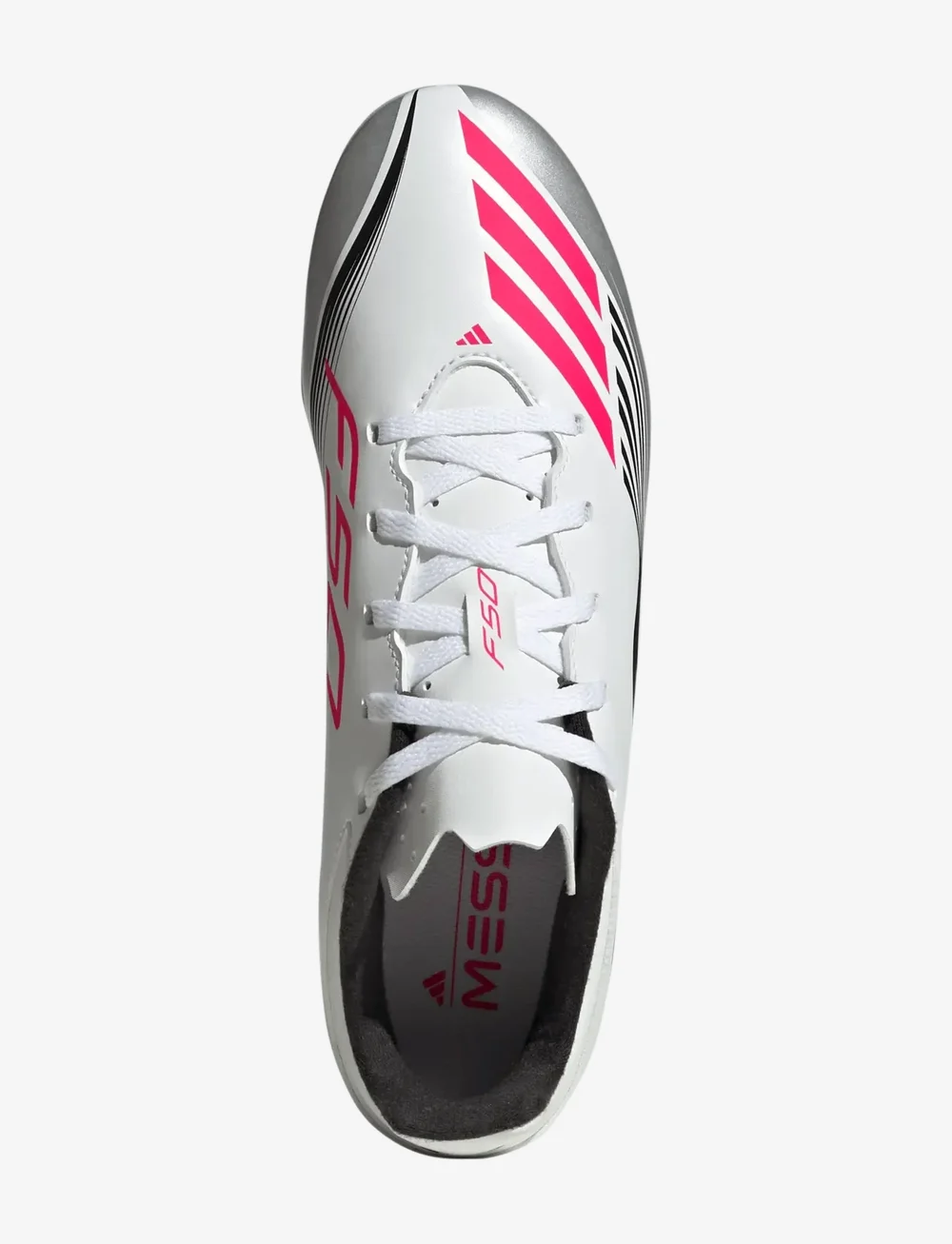 adidas Performance - F50 MESSI CLUB FG/MG - fußballstiefel - ftwwht/lucred/silvmt - 4