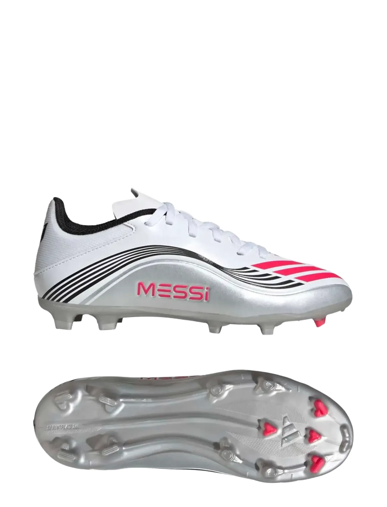 adidas Performance F50 MESSI LEAGUE FG/MG J - Inspiration - FTWWHT/LUCRED/SILVMT / white