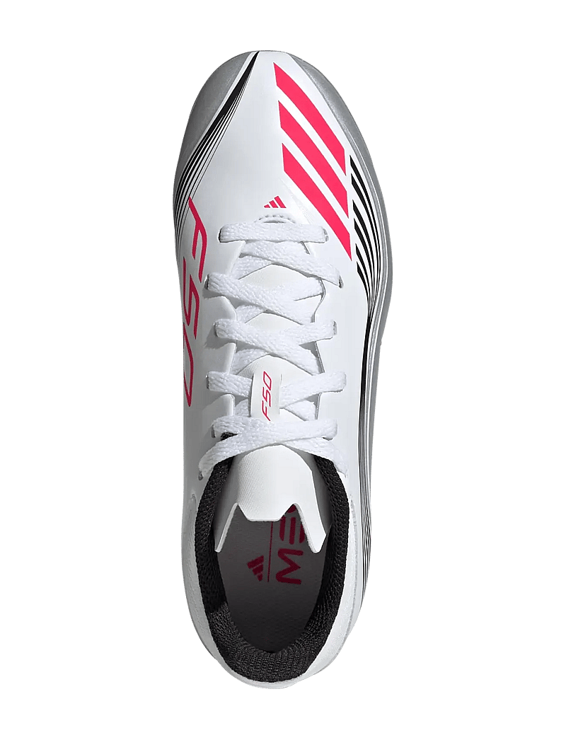 adidas Performance - F50 MESSI LEAGUE FG/MG J - fodboldstøvler - ftwwht/lucred/silvmt - 4