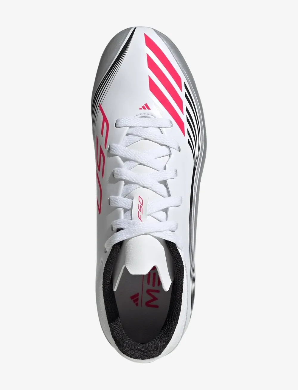 adidas Performance - F50 MESSI LEAGUE FG/MG J - fodboldstøvler - ftwwht/lucred/silvmt - 4