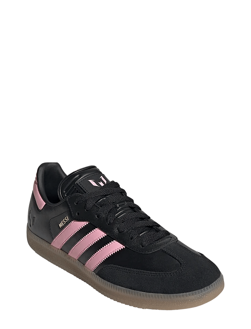 adidas Performance - SAMBA MESSI - niedriger schnitt - cblack/goldmt/gum4 - 0