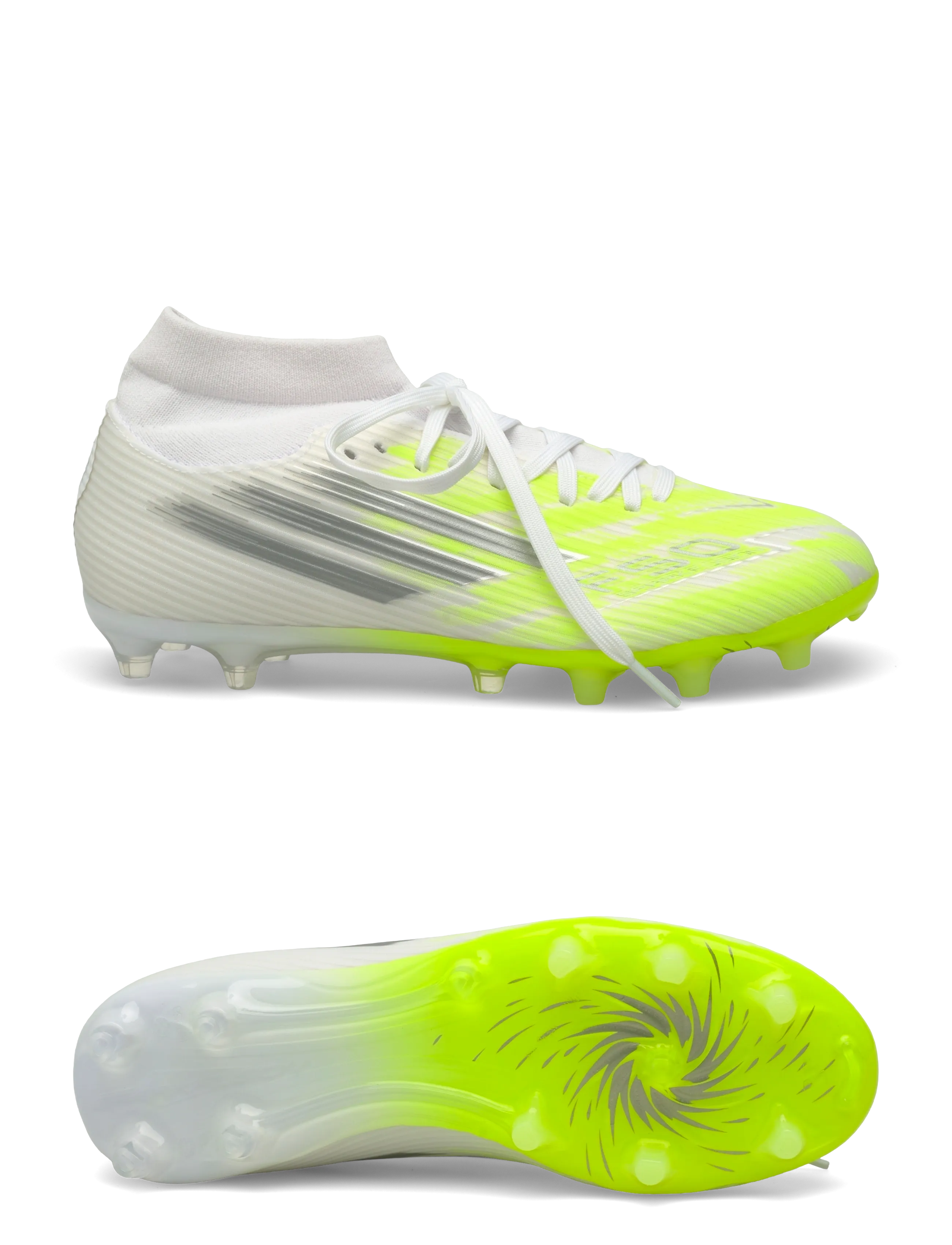 adidas Performance F50 SPARKFUSION LEAGUE FG/AG - Fußballstiefel - FTWWHT/IRONMT/HIREYE / green