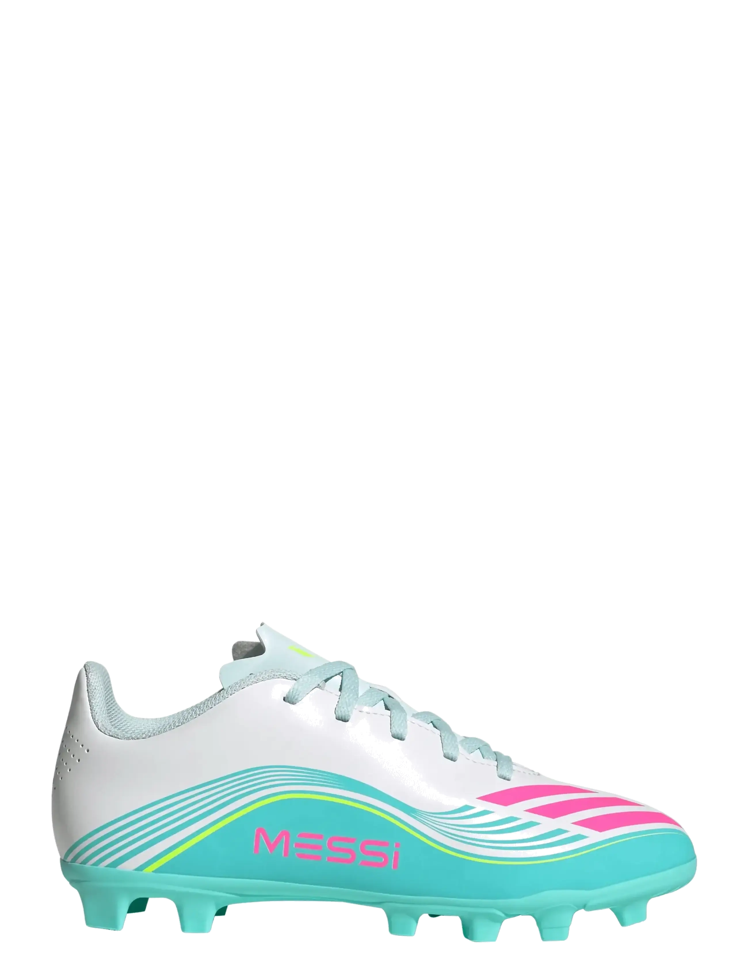 adidas Performance - F50 MESSI CLUB FG/MG J - fodboldstøvler - ftwwht/lucpnk/flaaqu - 1