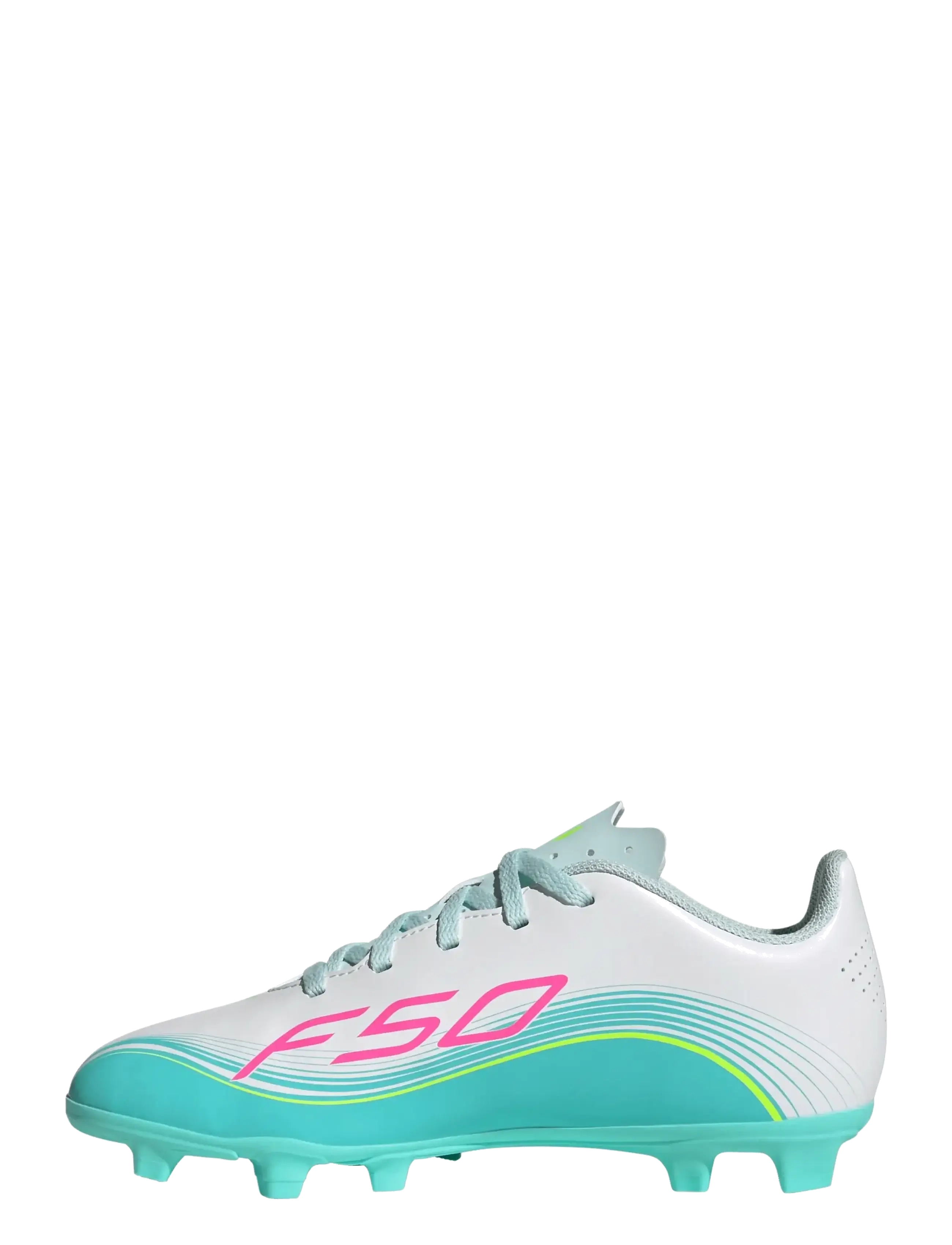 adidas Performance - F50 MESSI CLUB FG/MG J - fodboldstøvler - ftwwht/lucpnk/flaaqu - 2