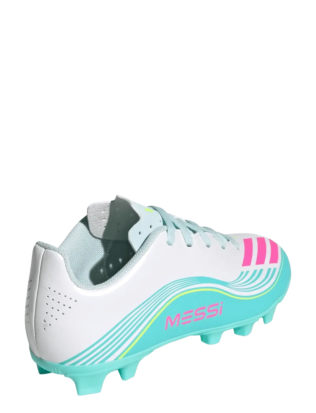 adidas Performance - F50 MESSI CLUB FG/MG J - fodboldstøvler - ftwwht/lucpnk/flaaqu - 3