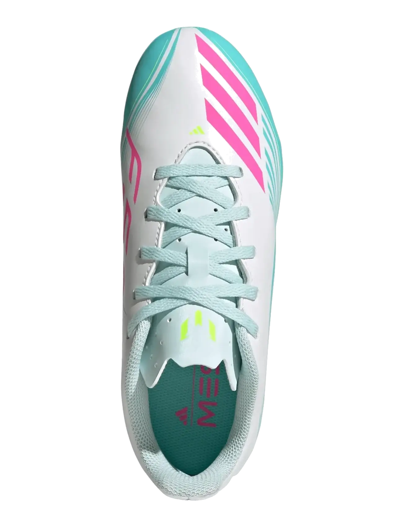 adidas Performance - F50 MESSI CLUB FG/MG J - fodboldstøvler - ftwwht/lucpnk/flaaqu - 4