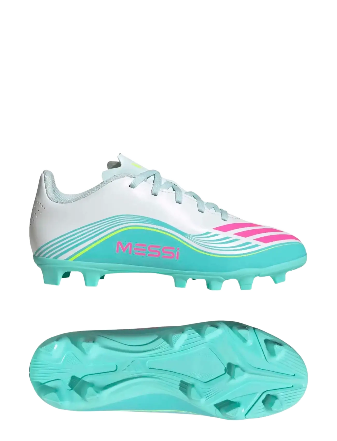 adidas Performance F50 MESSI CLUB FG/MG J - Vaata kõiki - FTWWHT/LUCPNK/FLAAQU / multi
