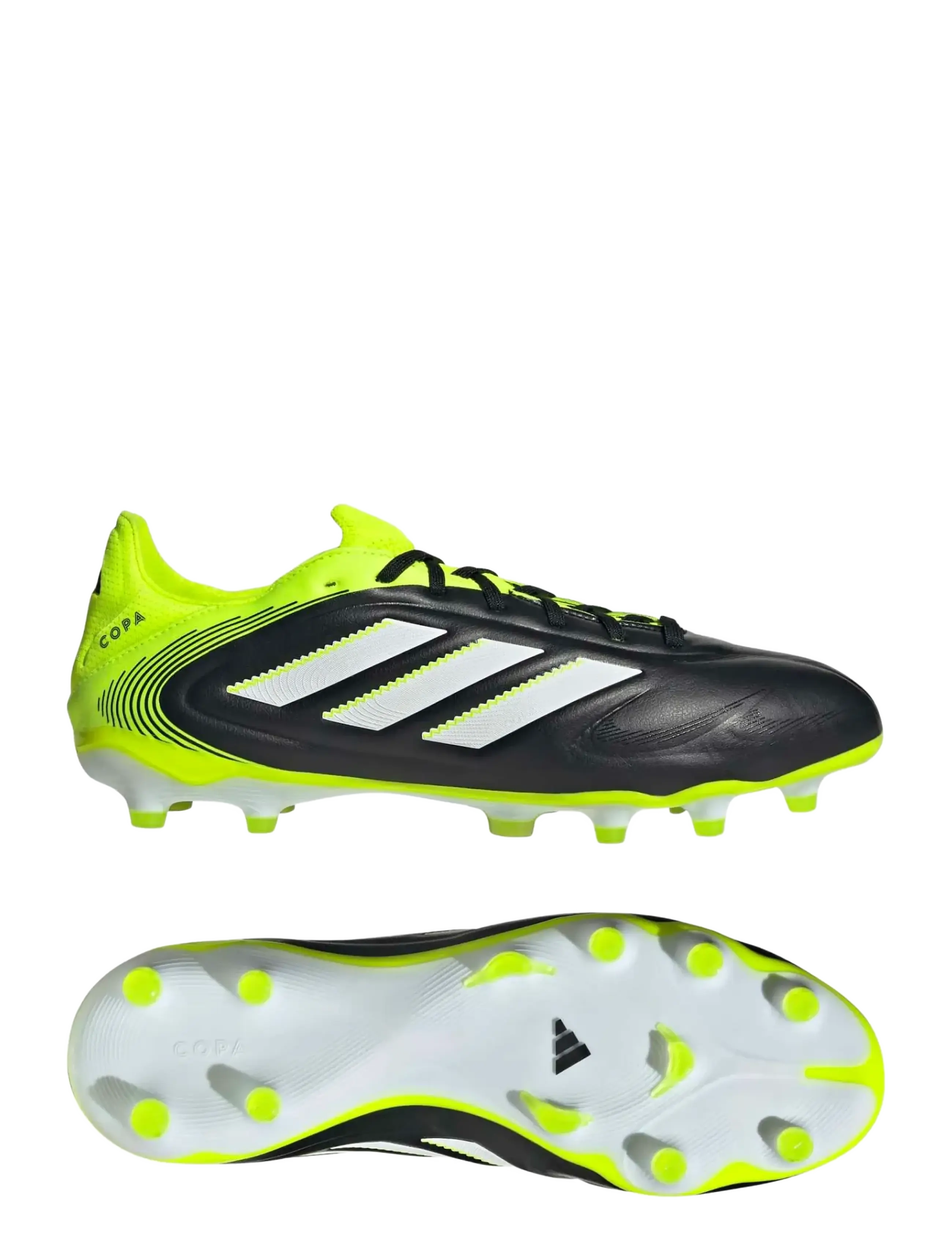adidas Performance COPA PURE III PRO FG - Fodboldstøvler - CBLACK/FTWWHT/LUCLEM / green