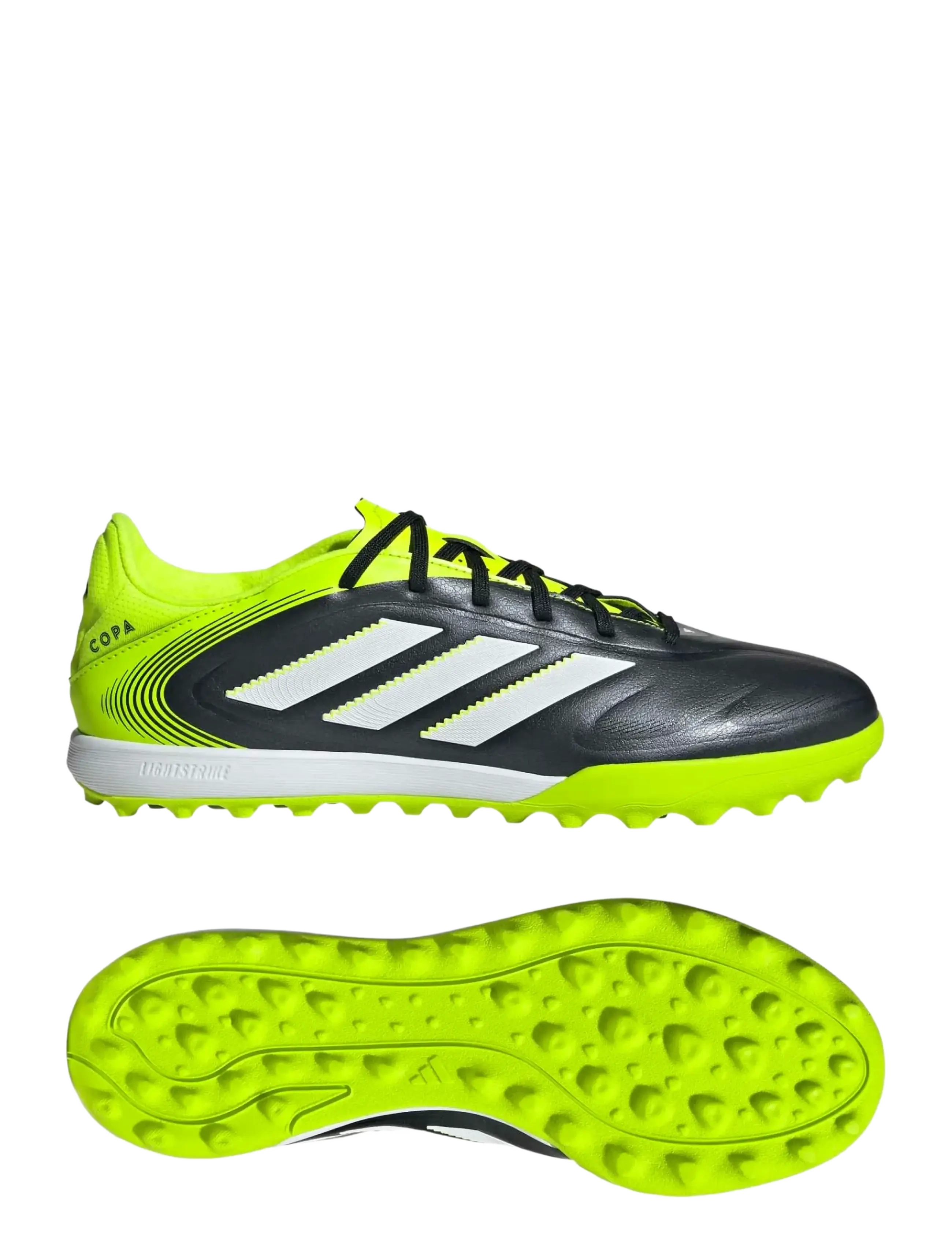 adidas Performance COPA PURE III LEAGUE TF - Fodboldstøvler - CBLACK/FTWWHT/LUCLEM / green
