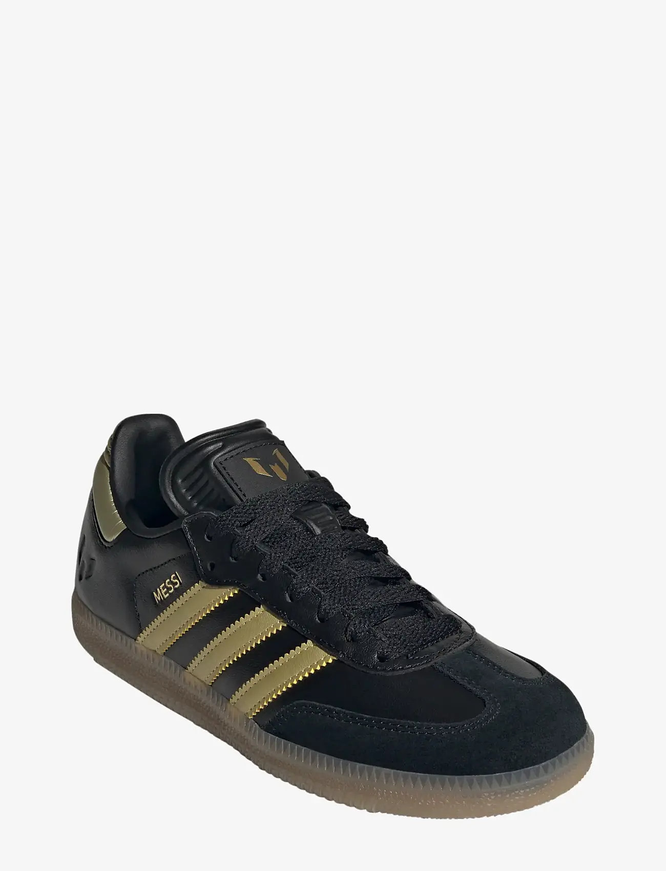 adidas Performance - SAMBA MESSI J - fodboldstøvler - cblack/goldmt/gum4 - 0