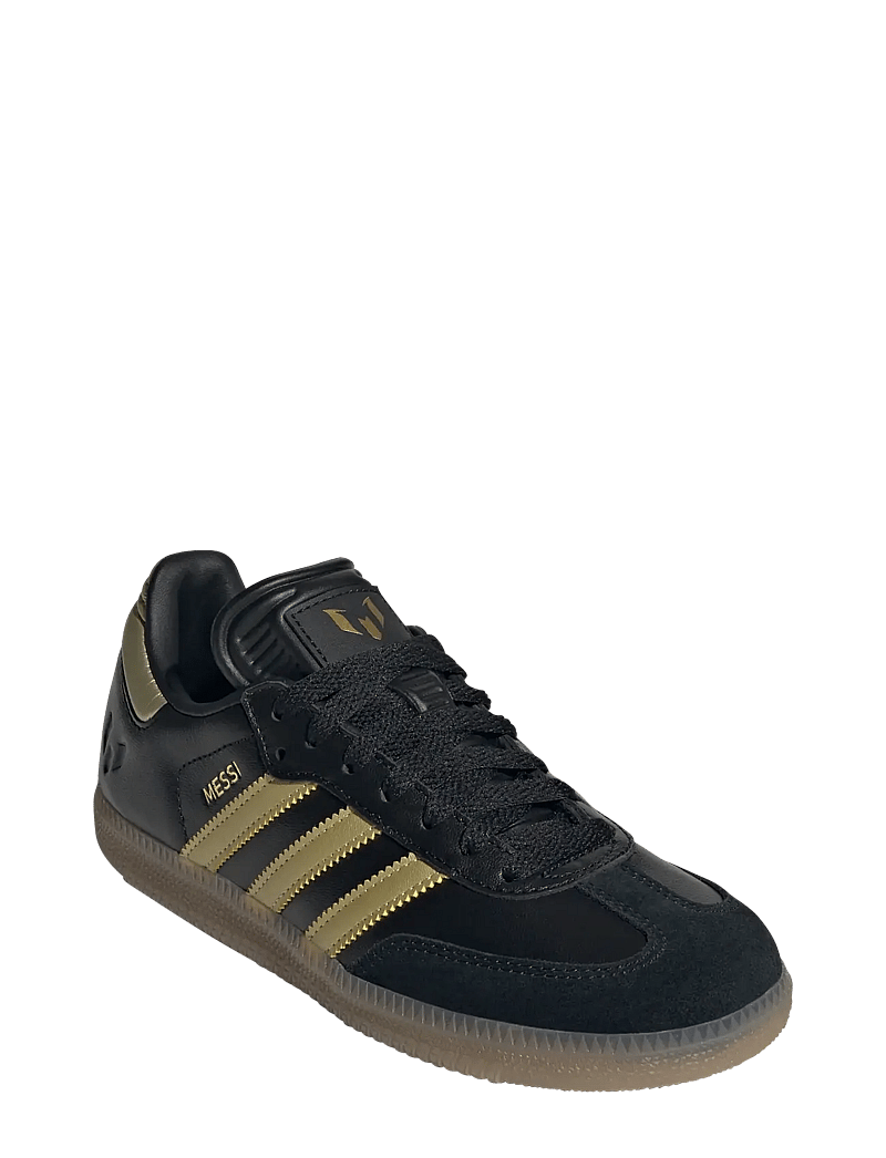adidas Performance - SAMBA MESSI J - futbola apavi - cblack/goldmt/gum4 - 0