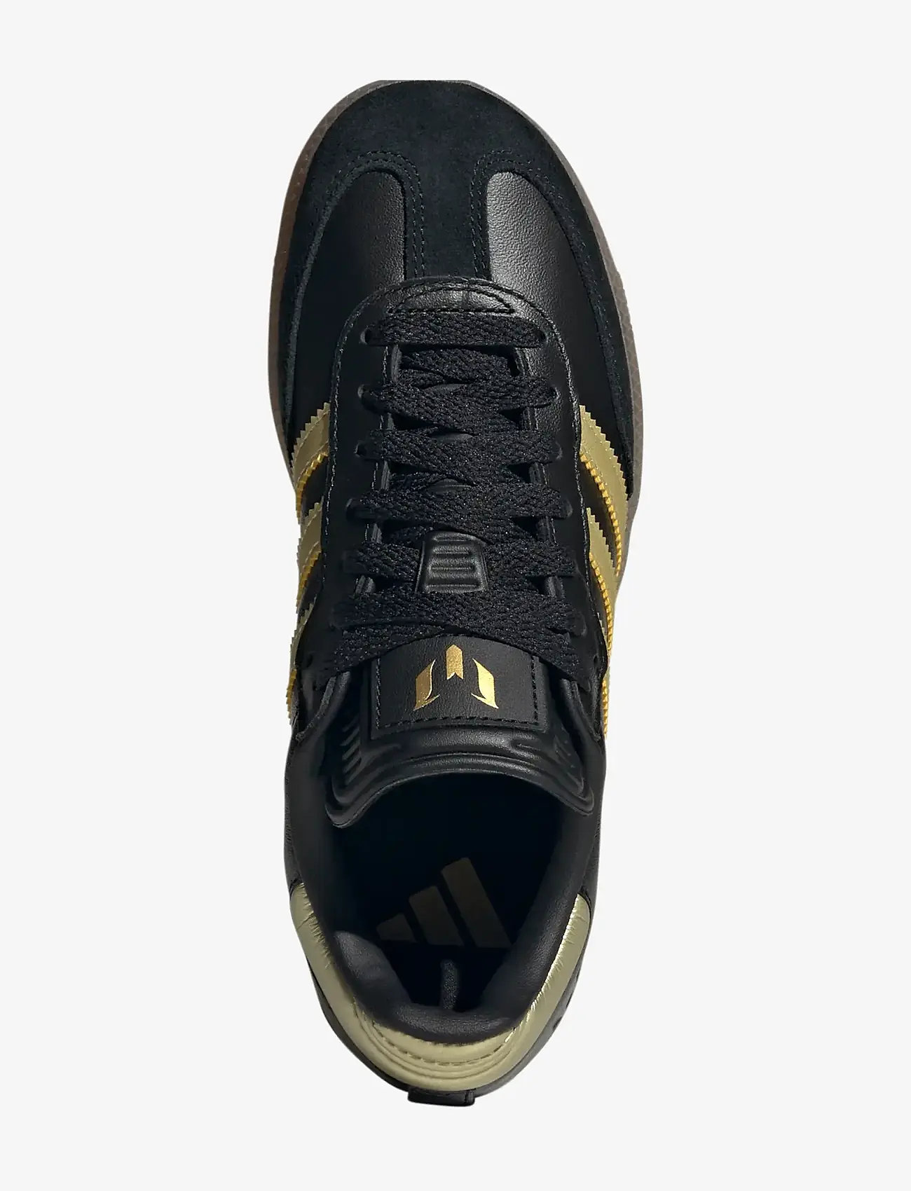 adidas Performance - SAMBA MESSI J - fodboldstøvler - cblack/goldmt/gum4 - 4