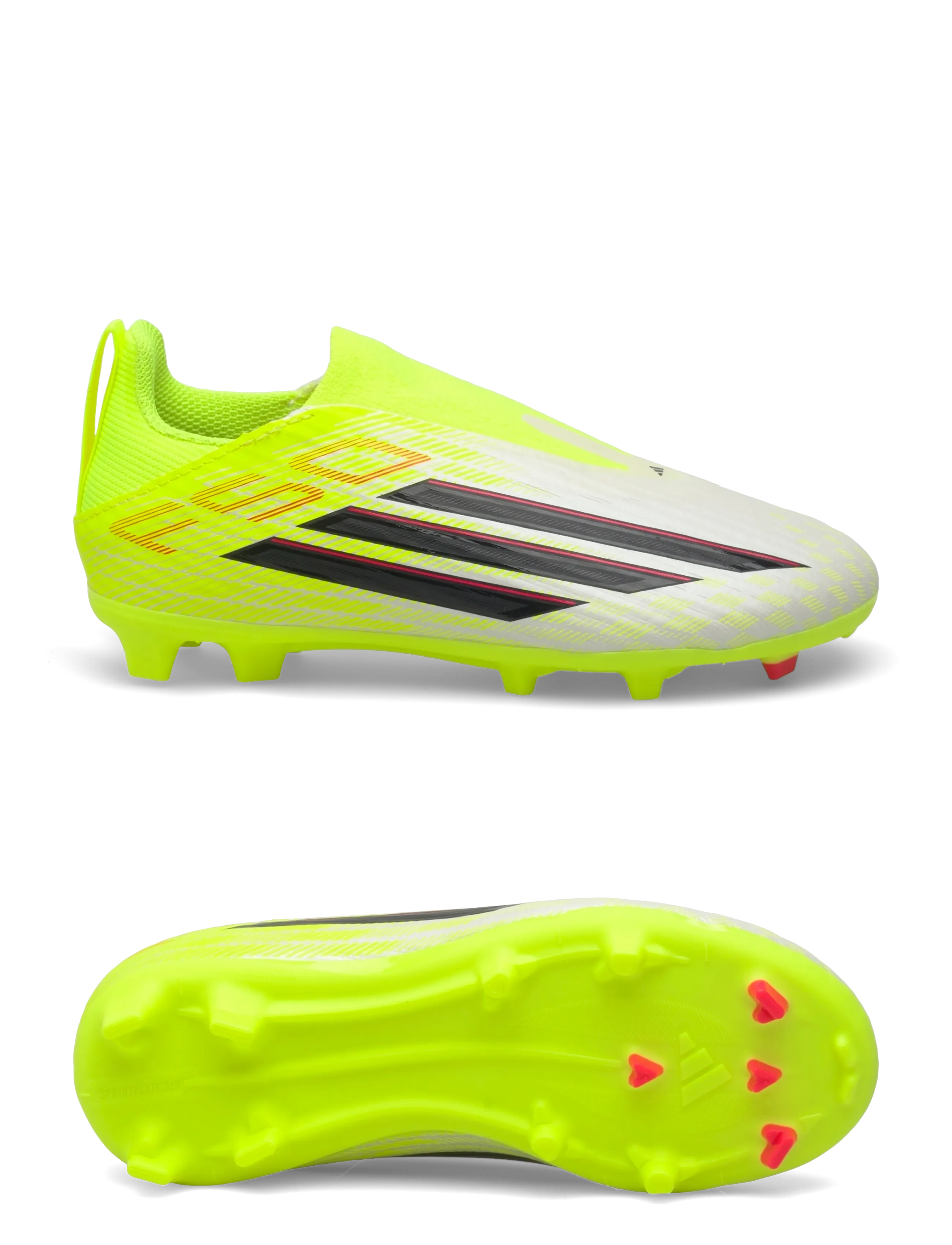 adidas Performance F50 LEAGUE LL FG/MG J - Fotballsko - TESOYE/CBLACK/LUCRED / yellow