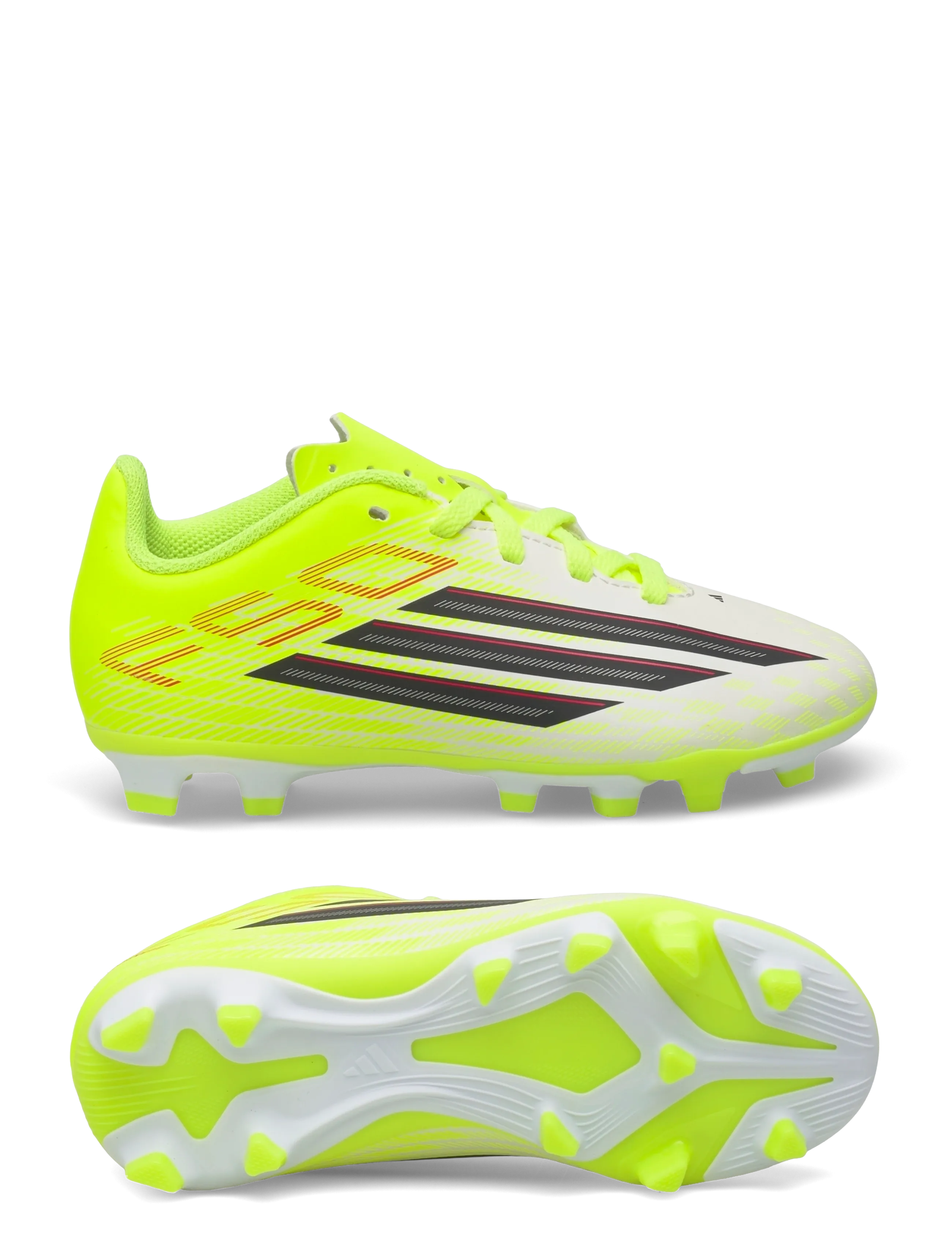 adidas Performance F50 CLUB FG/MG J - Spordijalatsid - TESOYE/CBLACK/LUCRED / yellow