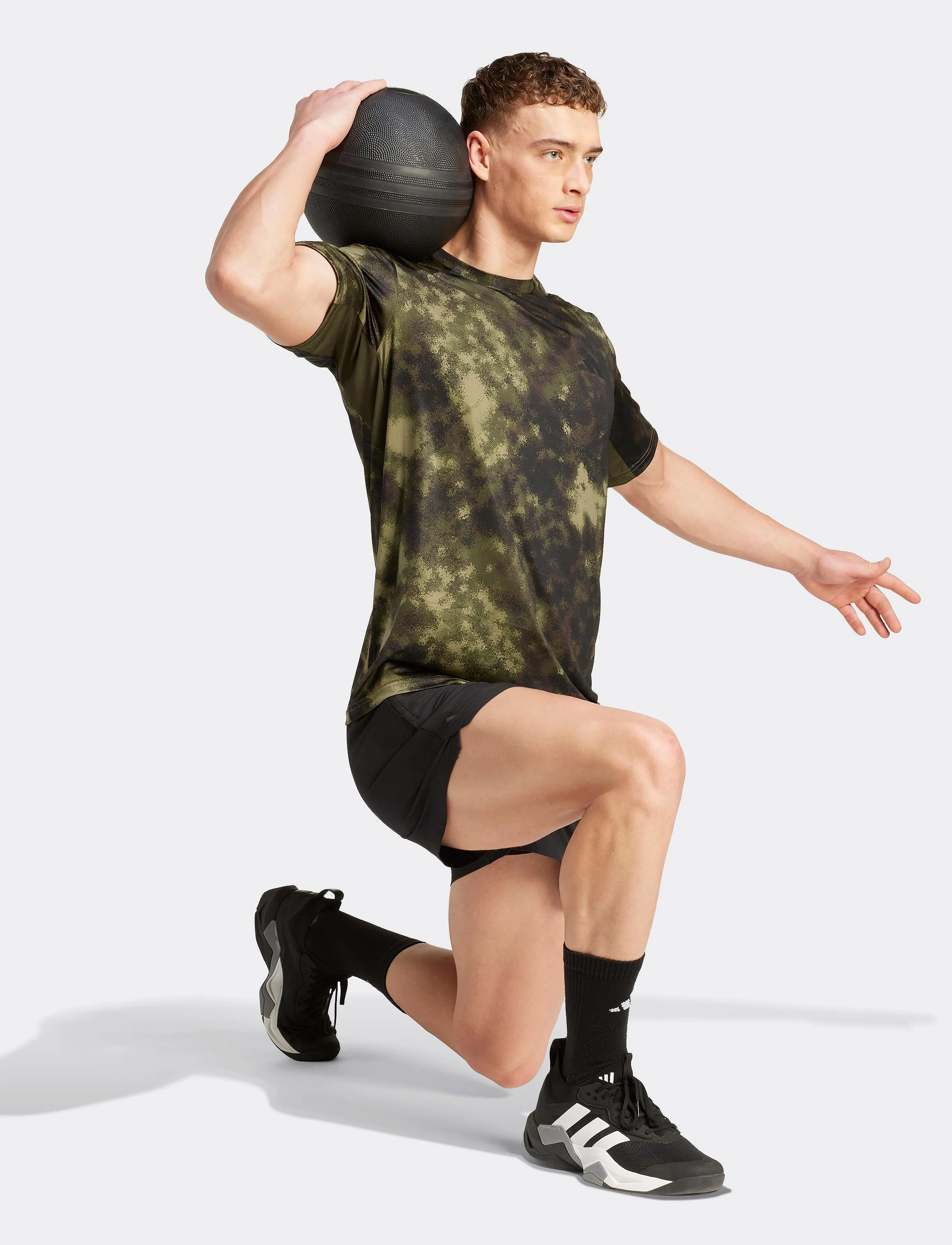 adidas Performance Sea Aop Tee, XL, Green, Sport Overdele > Sport T-shirts, Herre