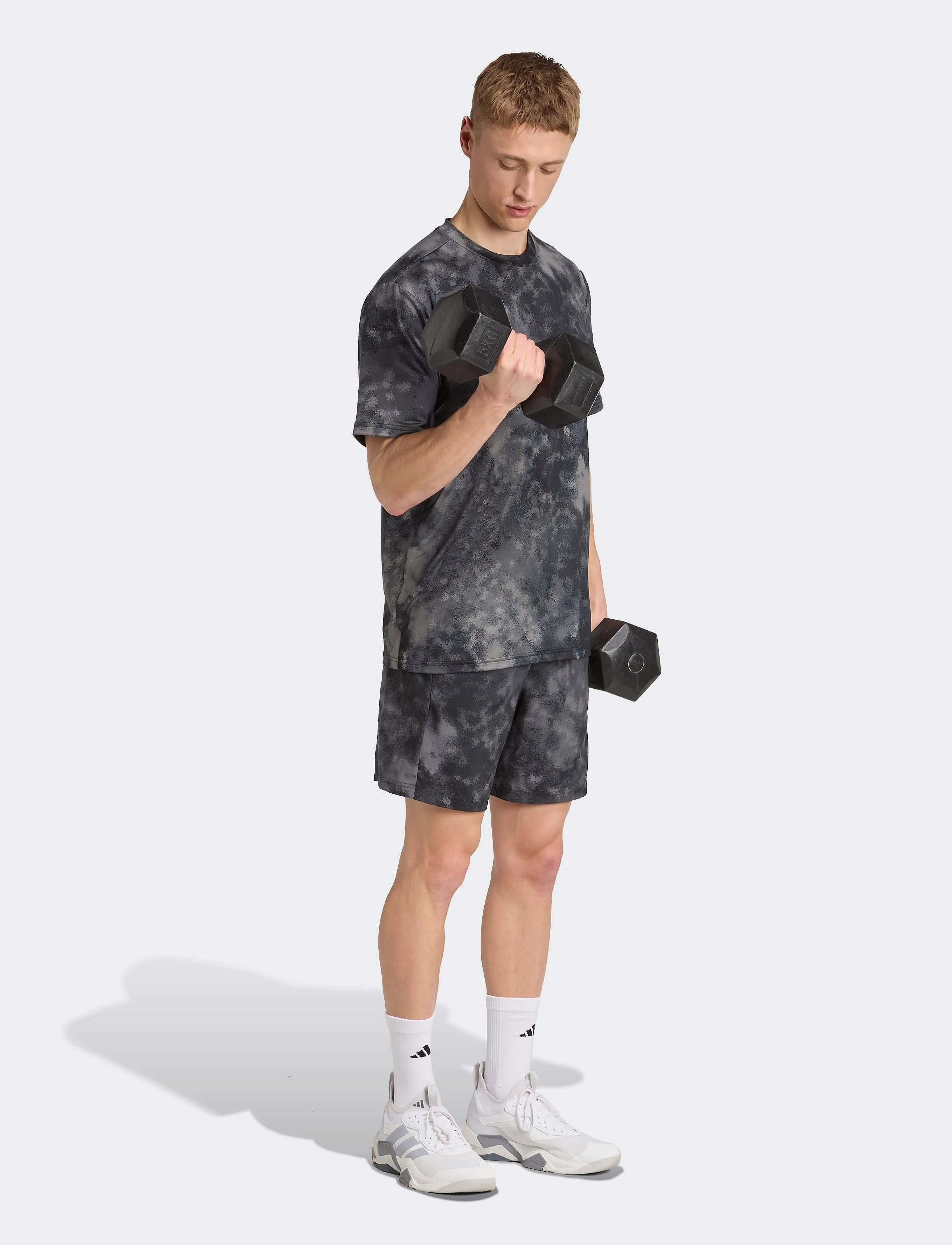 adidas Performance Sea Aop Short, S 18 cm, Black, Sport Shorts > Sport Training Shorts, Herre