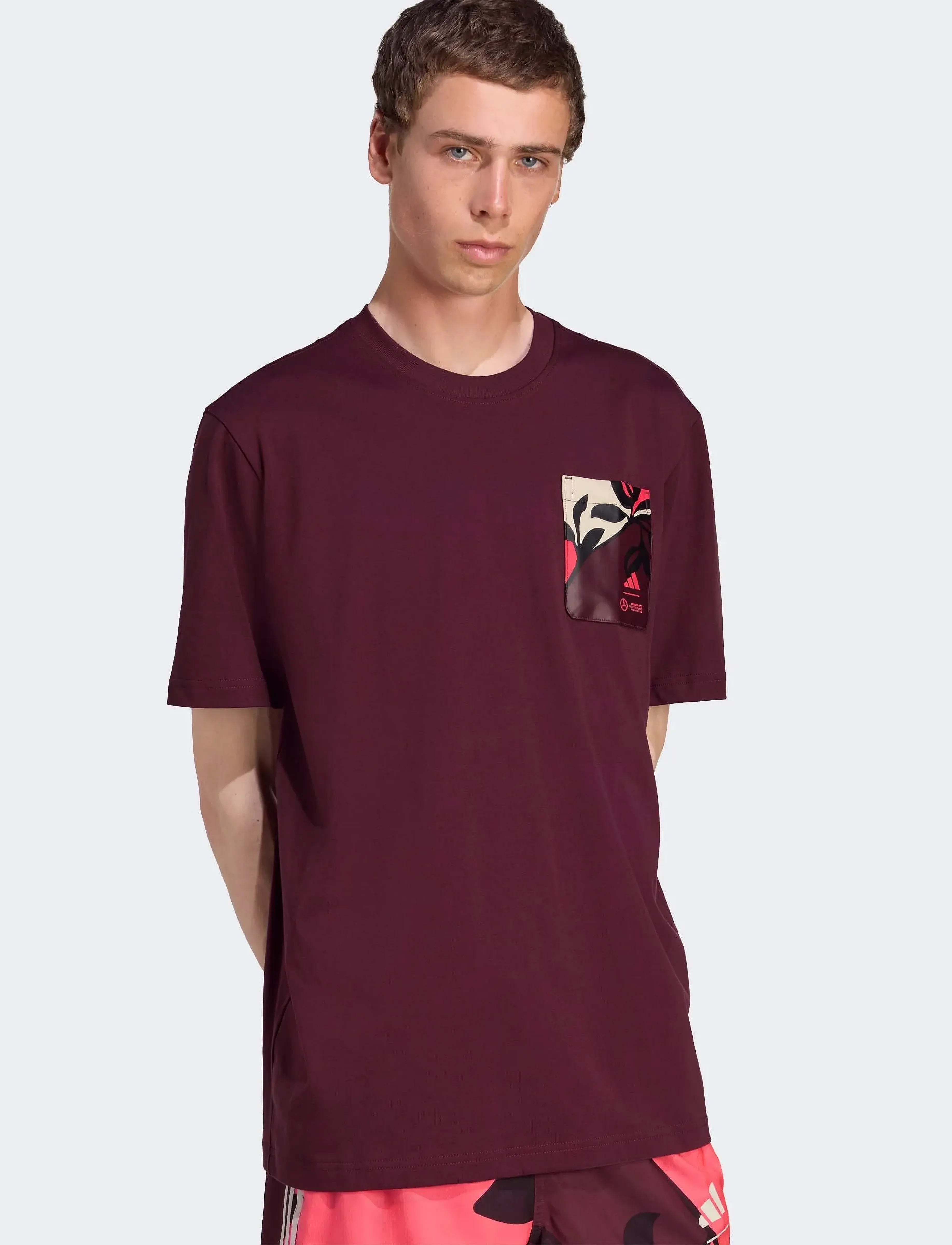 adidas Performance MER SP TEE M - T-Shirts - AURRUB / burgundy