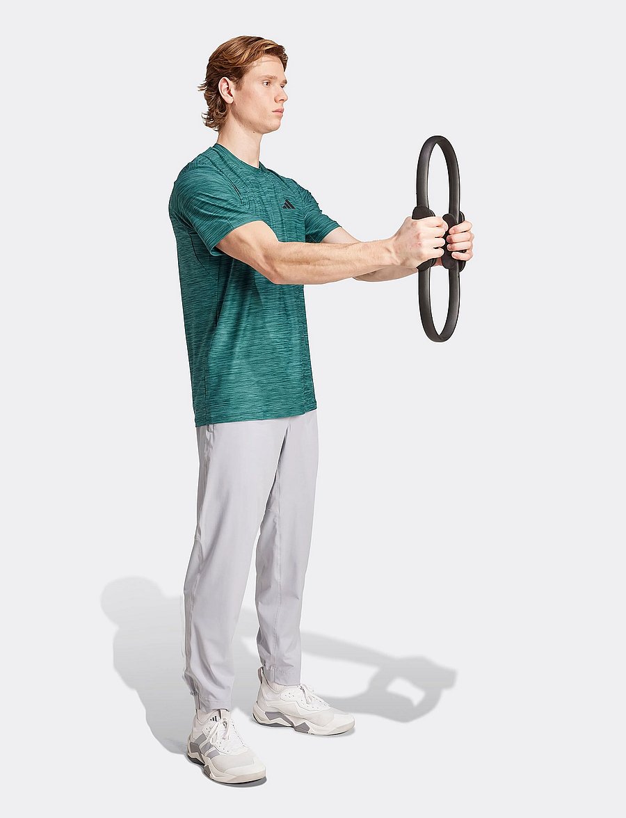 adidas Performance - TR-ES STRETCH T - t-shirts - auivme/black - 0