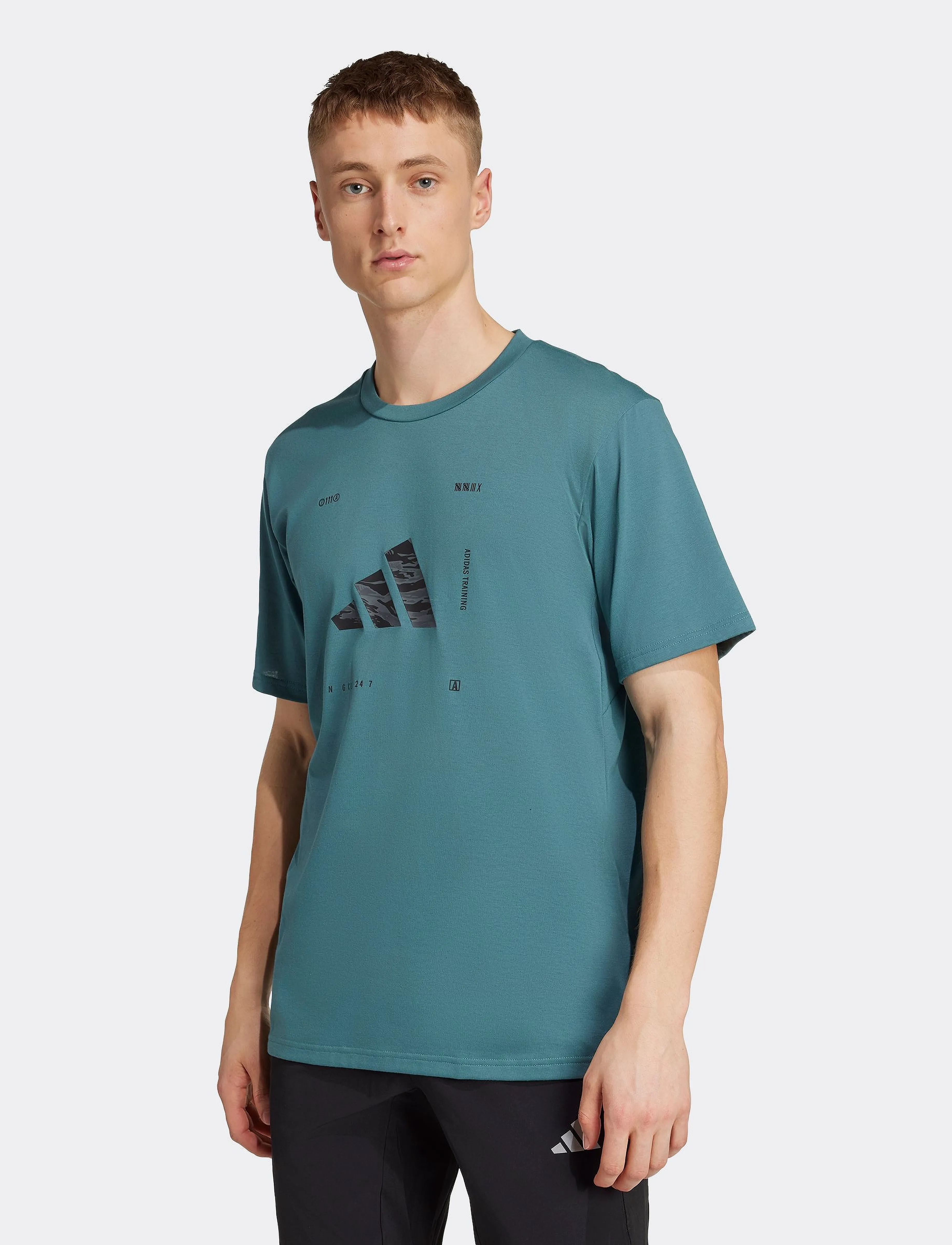adidas Performance M Box Logo G T, XS, Sport Oberteile, Blau - T-shirts, Männerswear