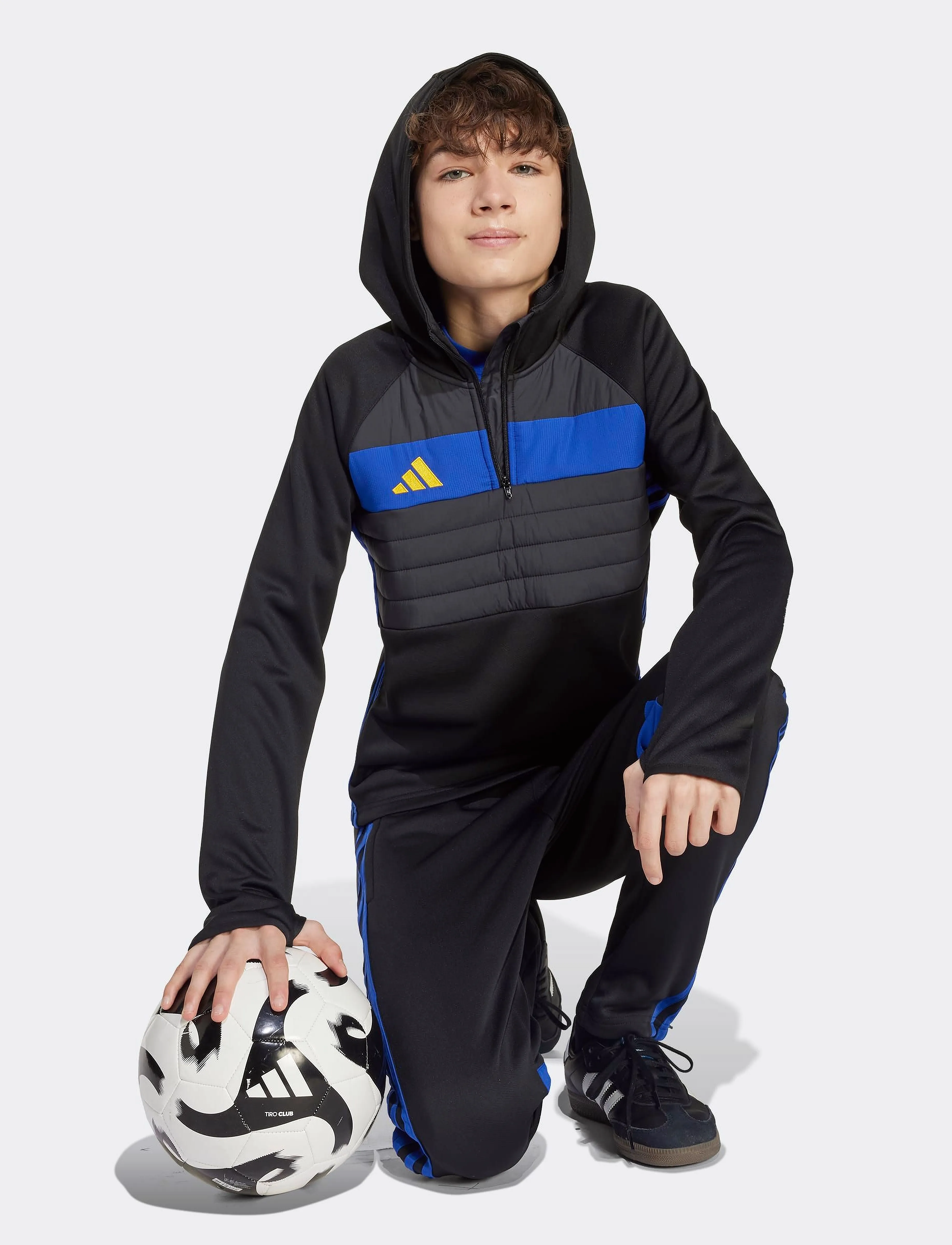 adidas Performance - TIRO ES WINTOPY - kapuzenpullover - black/selubl/creyel - 0