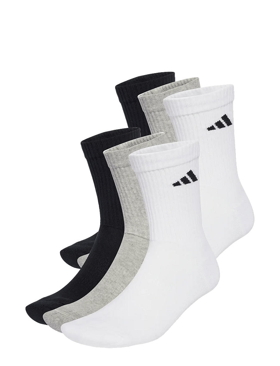 adidas Performance - C NEWLOGOCRW 6P - sportstrømper - white/mgreyh/black - 0