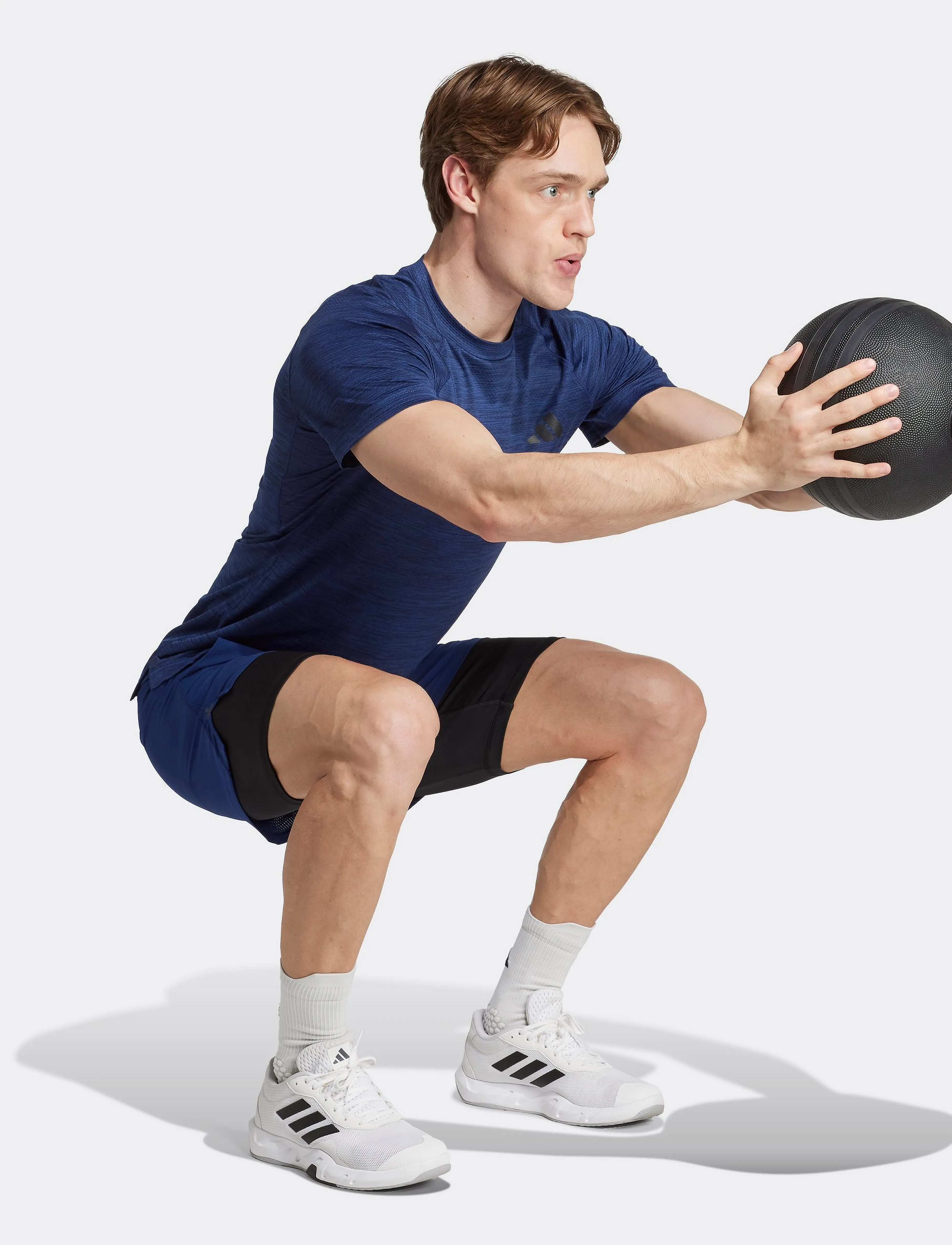 adidas Performance - GYM+ 2in1 SHORT - Æfingastuttbuxur - dkblue/black - 5
