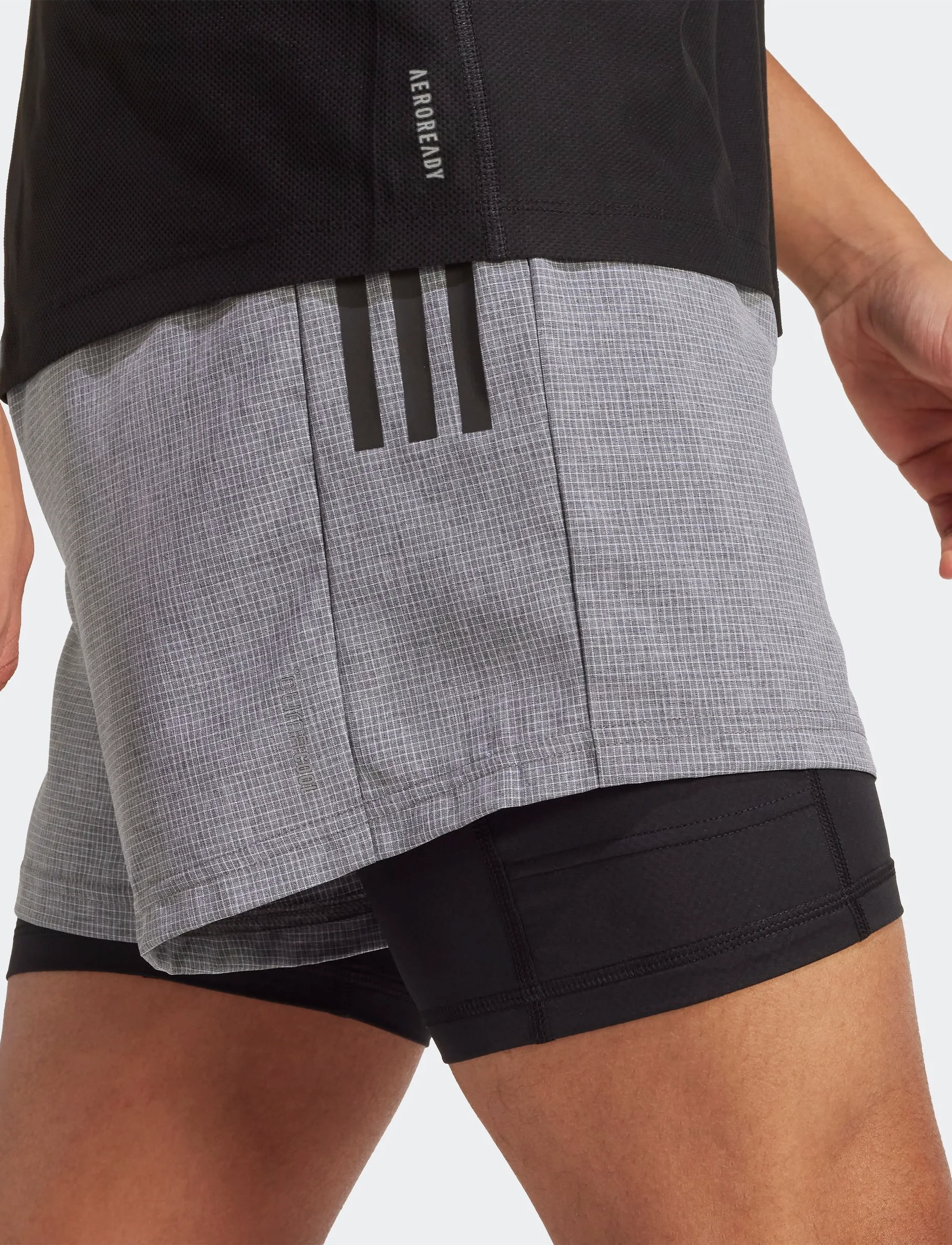 adidas Performance - OTR B S 2in1 M - løbeshorts - grsime - 2