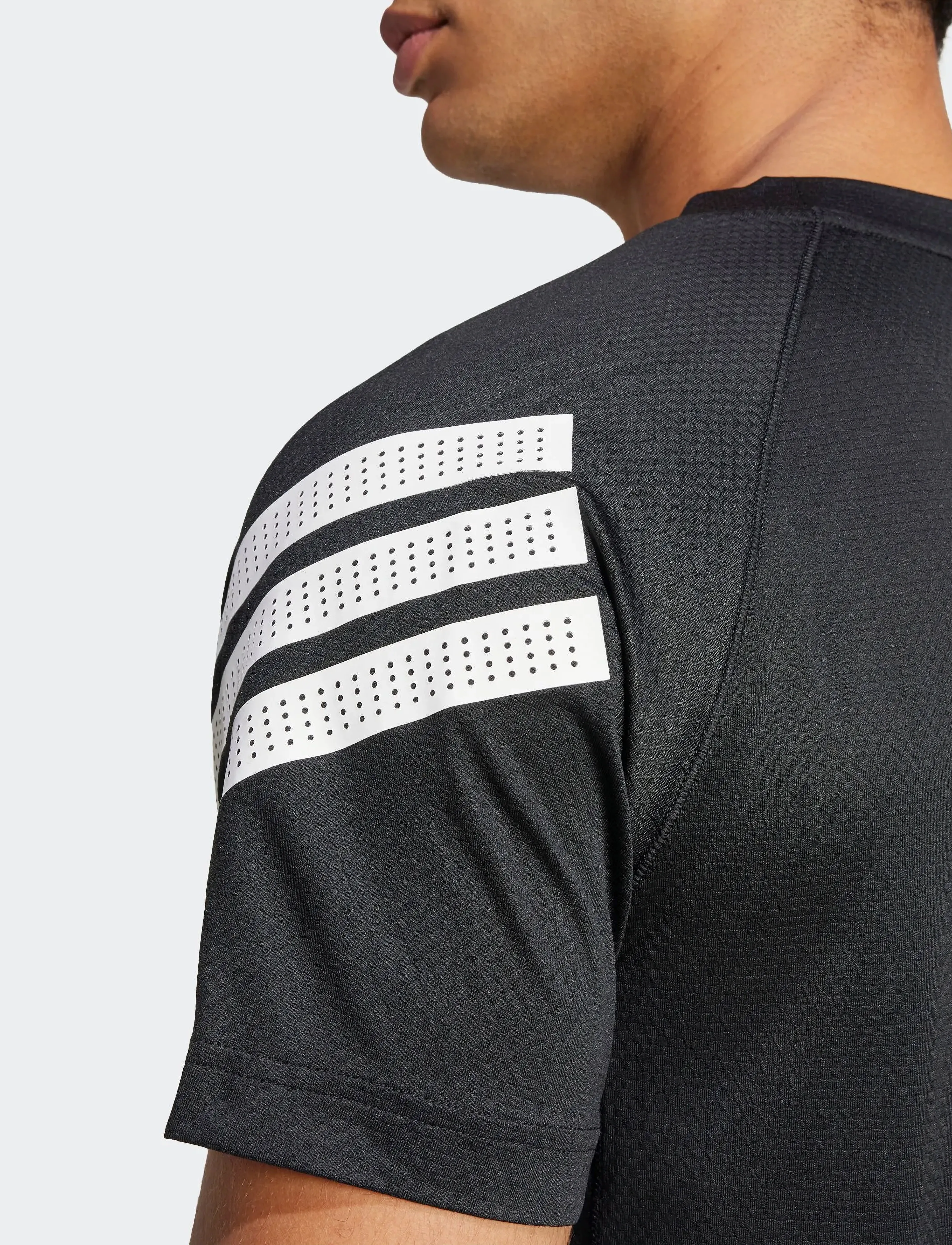 adidas Performance - GYM+ 3S TEE - t-shirts - black/white - 2