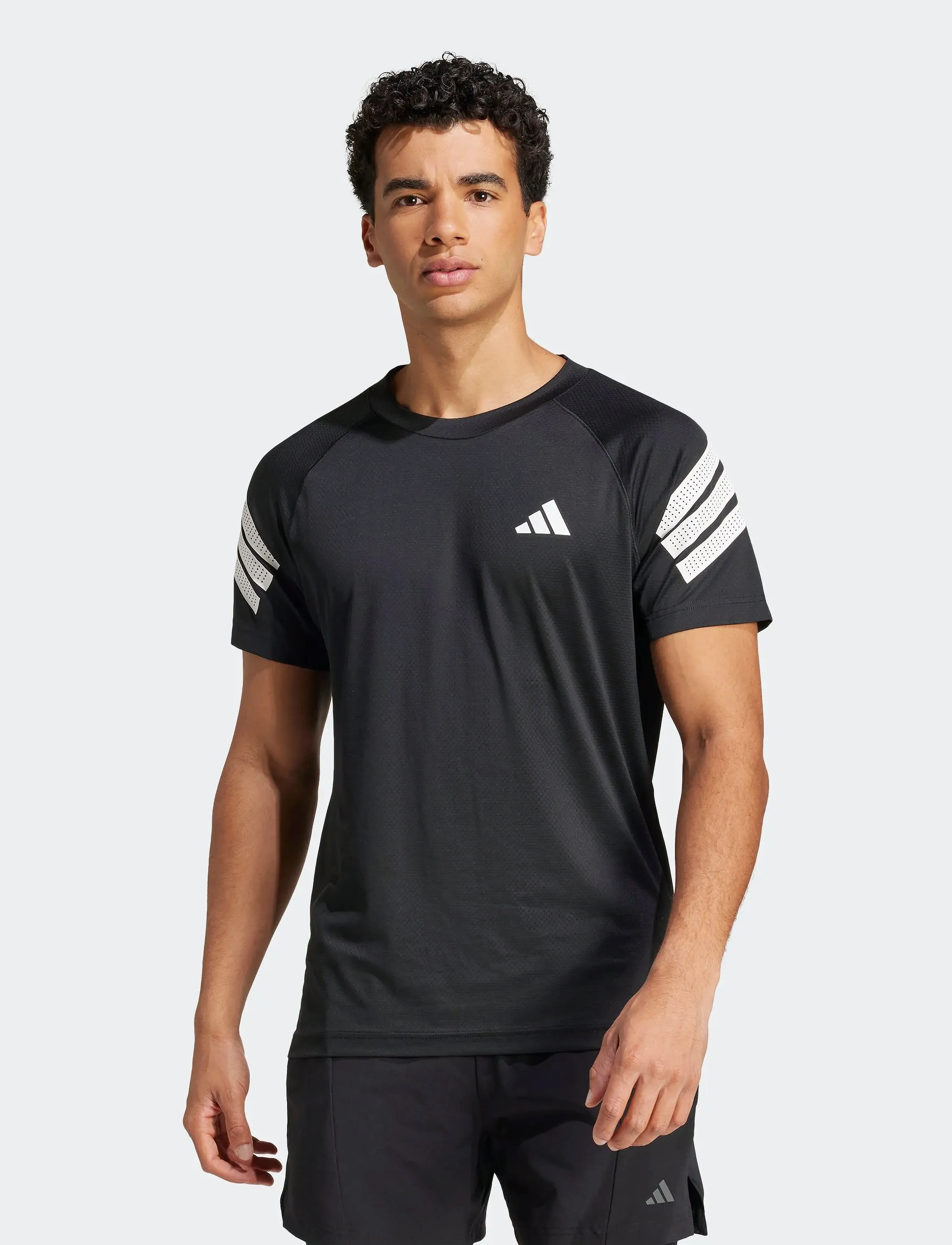 adidas Performance - GYM+ 3S TEE - t-shirts - black/white - 4