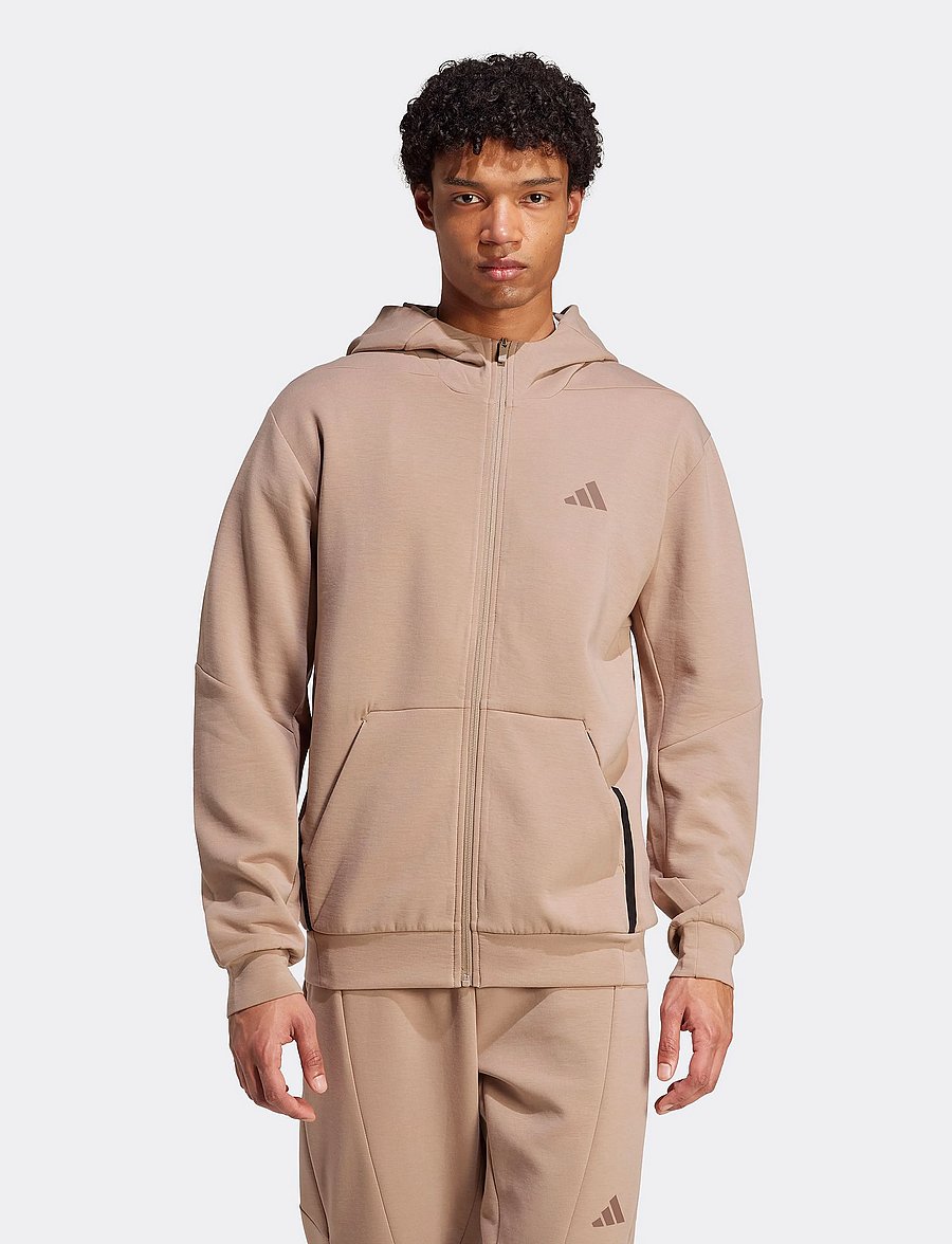 adidas Performance - D4T FULL-ZIP HO - kapuutsiga dressipluusid - chabrn - 0