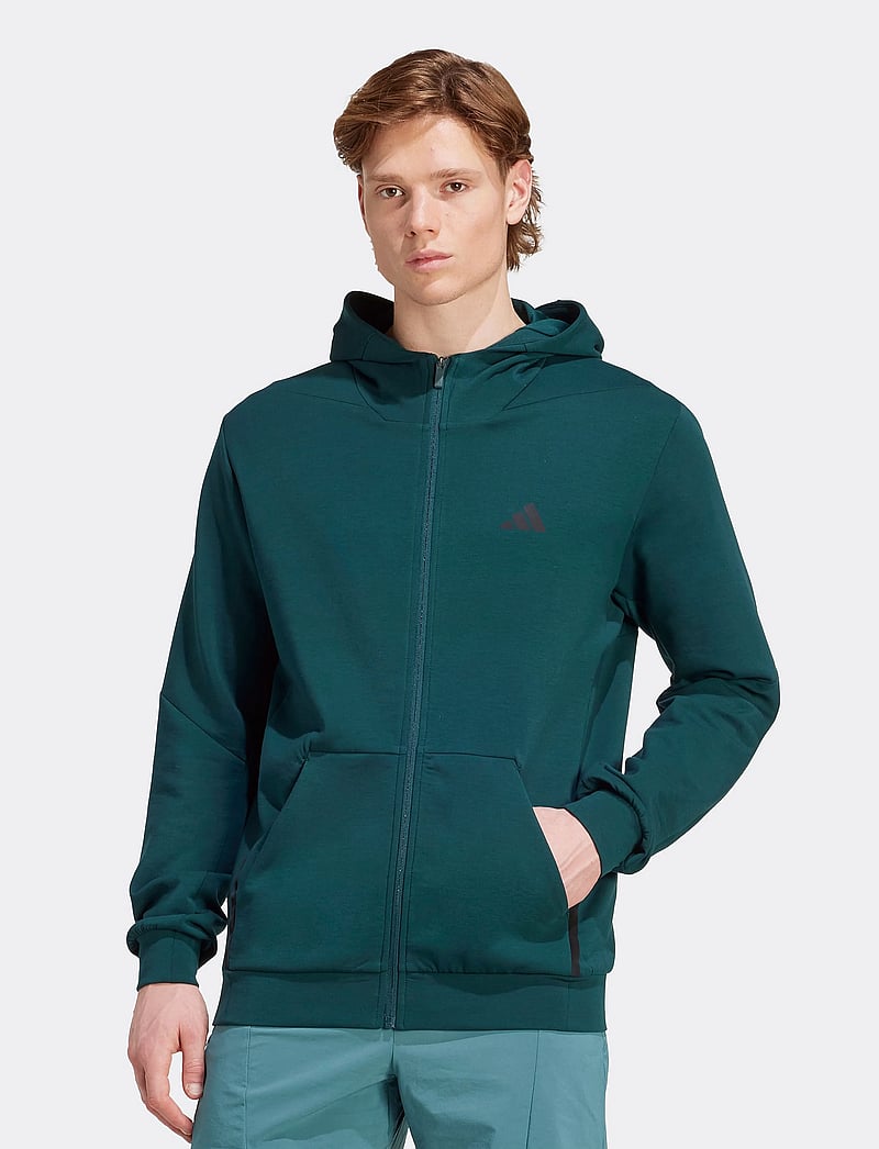 adidas Performance - D4T FULL-ZIP HO - hættetrøjer - aurivy - 2